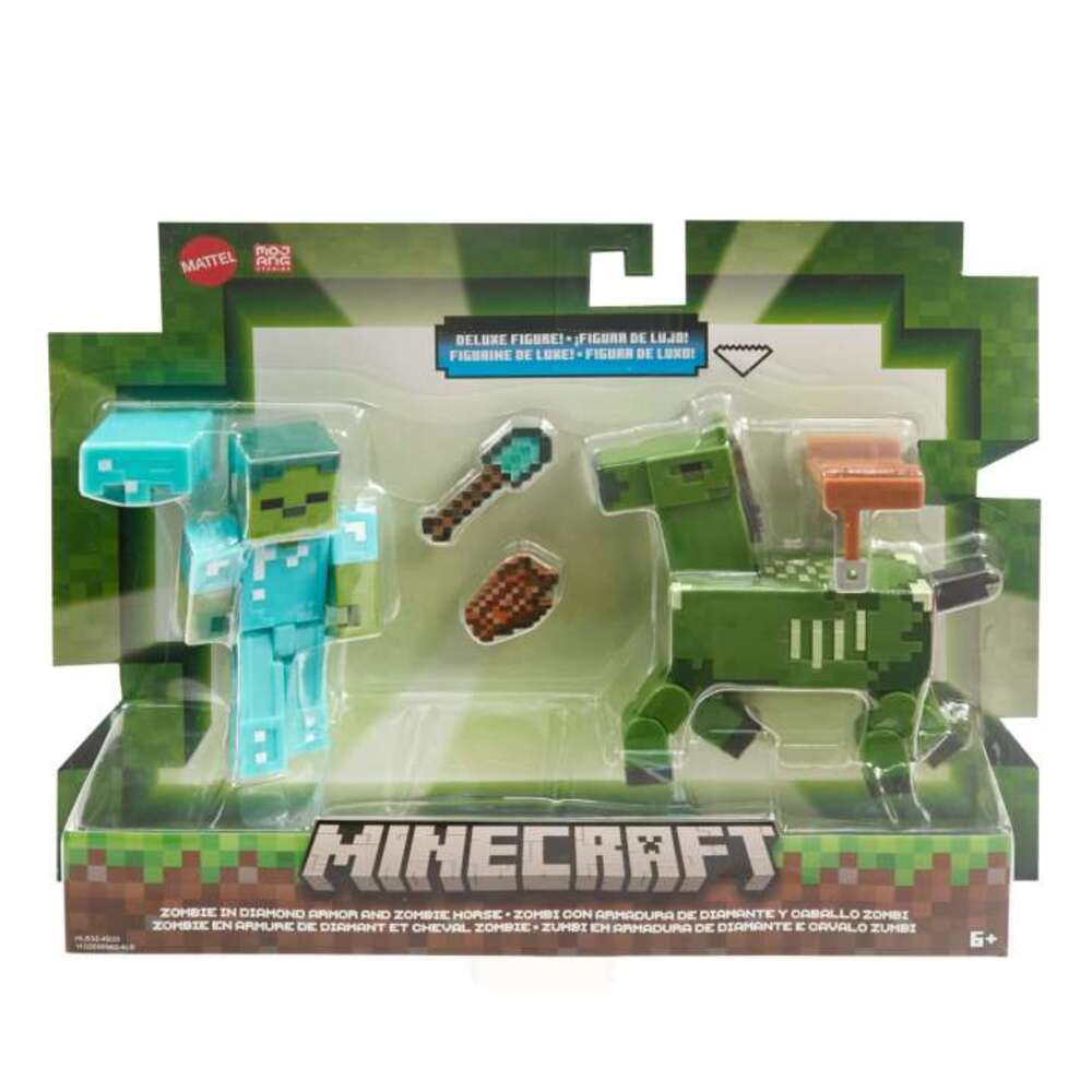 Minecraft Figürler İkili Paket - Zombie and Zombie Horse HLB32