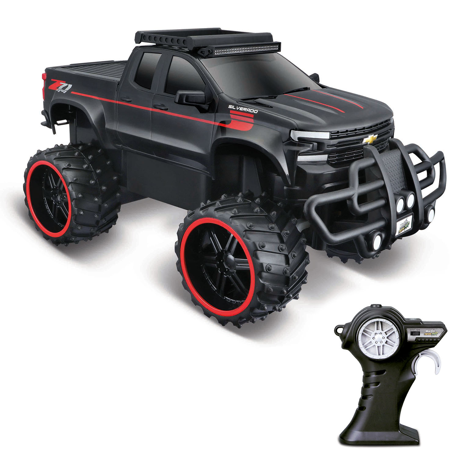 Maisto 1/16 2019 Chevrolet Silverado Kumandalı Araba Siyah