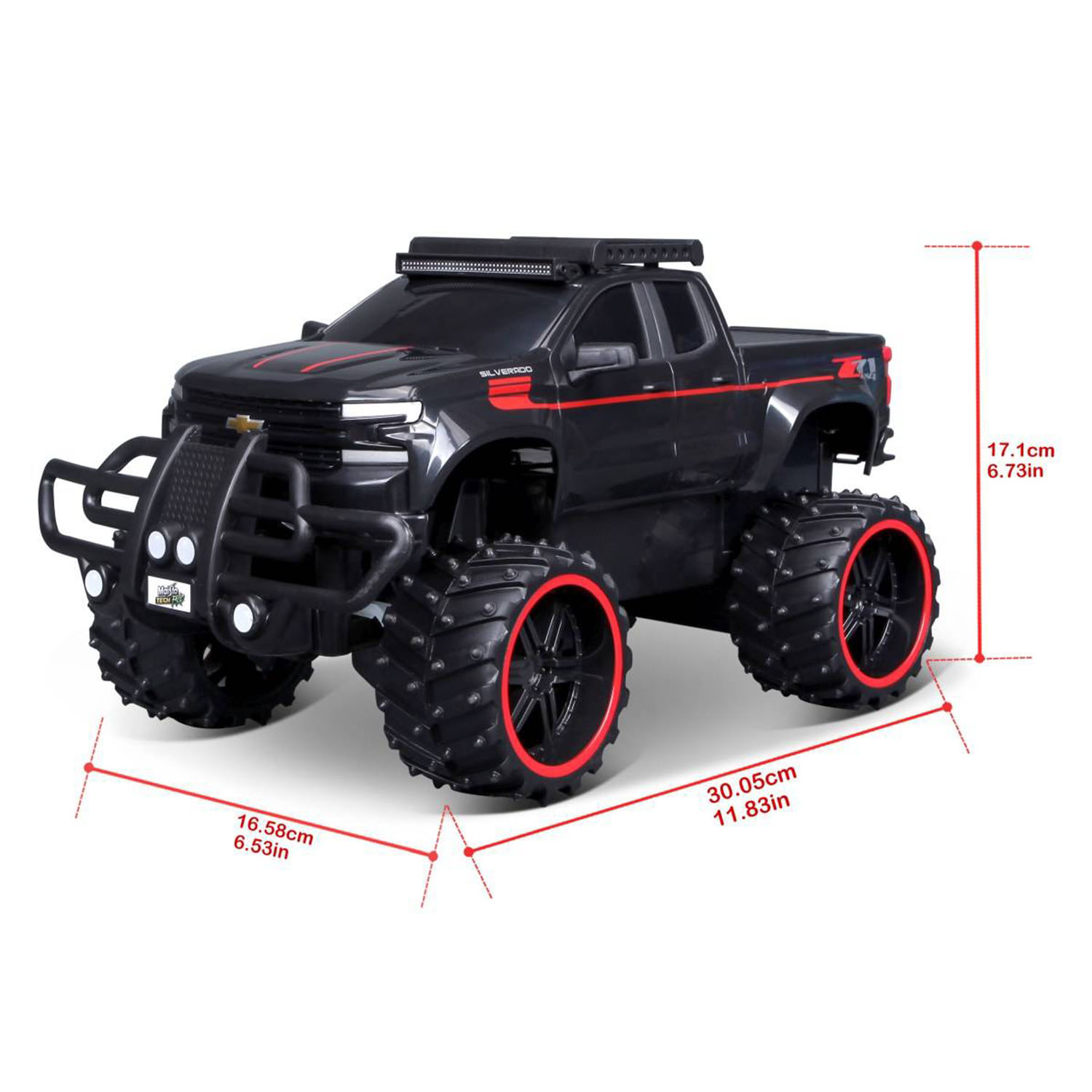 Maisto 1/16 2019 Chevrolet Silverado Kumandalı Araba Siyah