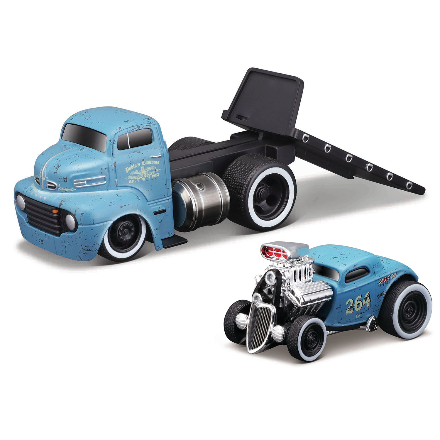 Muscle Machines Taşıyıcı ve Araç Set 1/64 01 59048