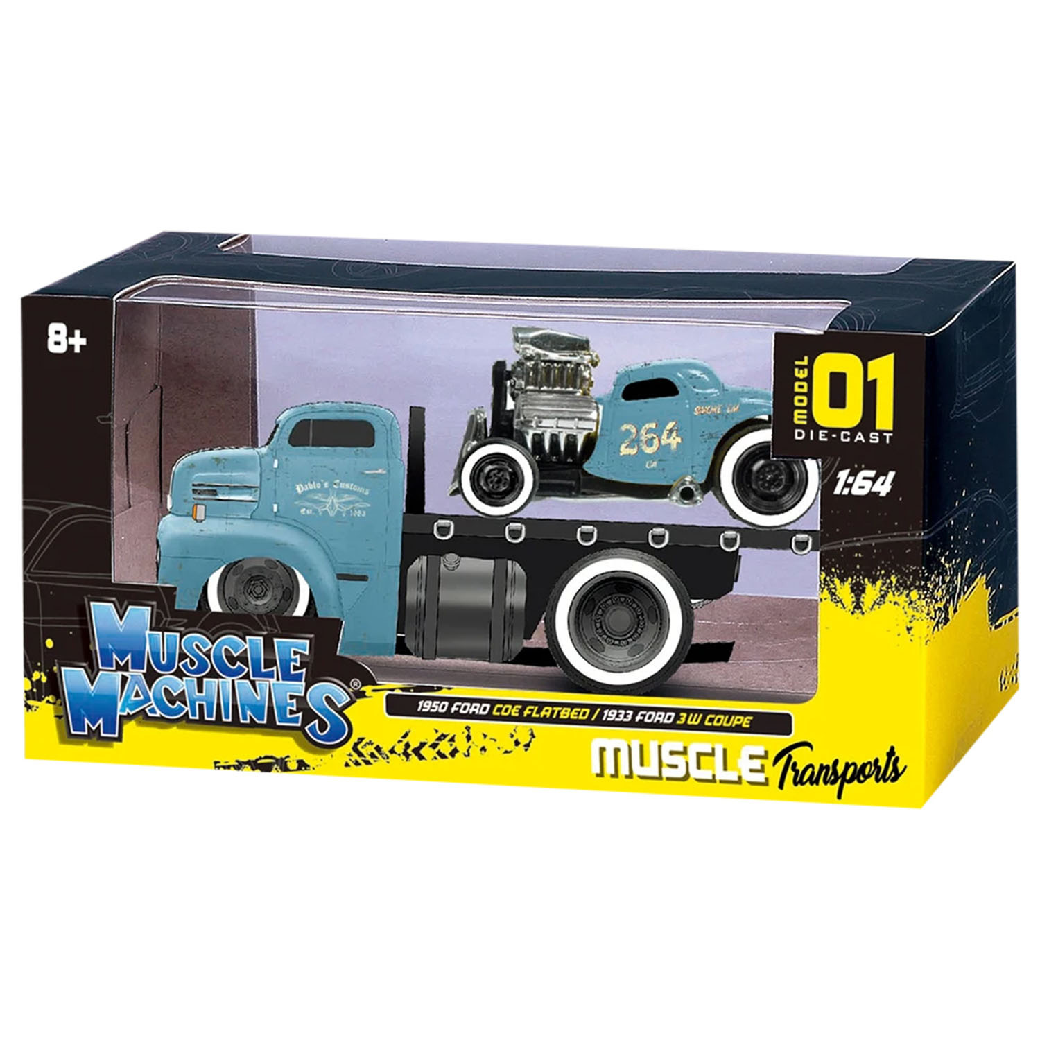 Muscle Machines Taşıyıcı ve Araç Set 1/64 01 59048
