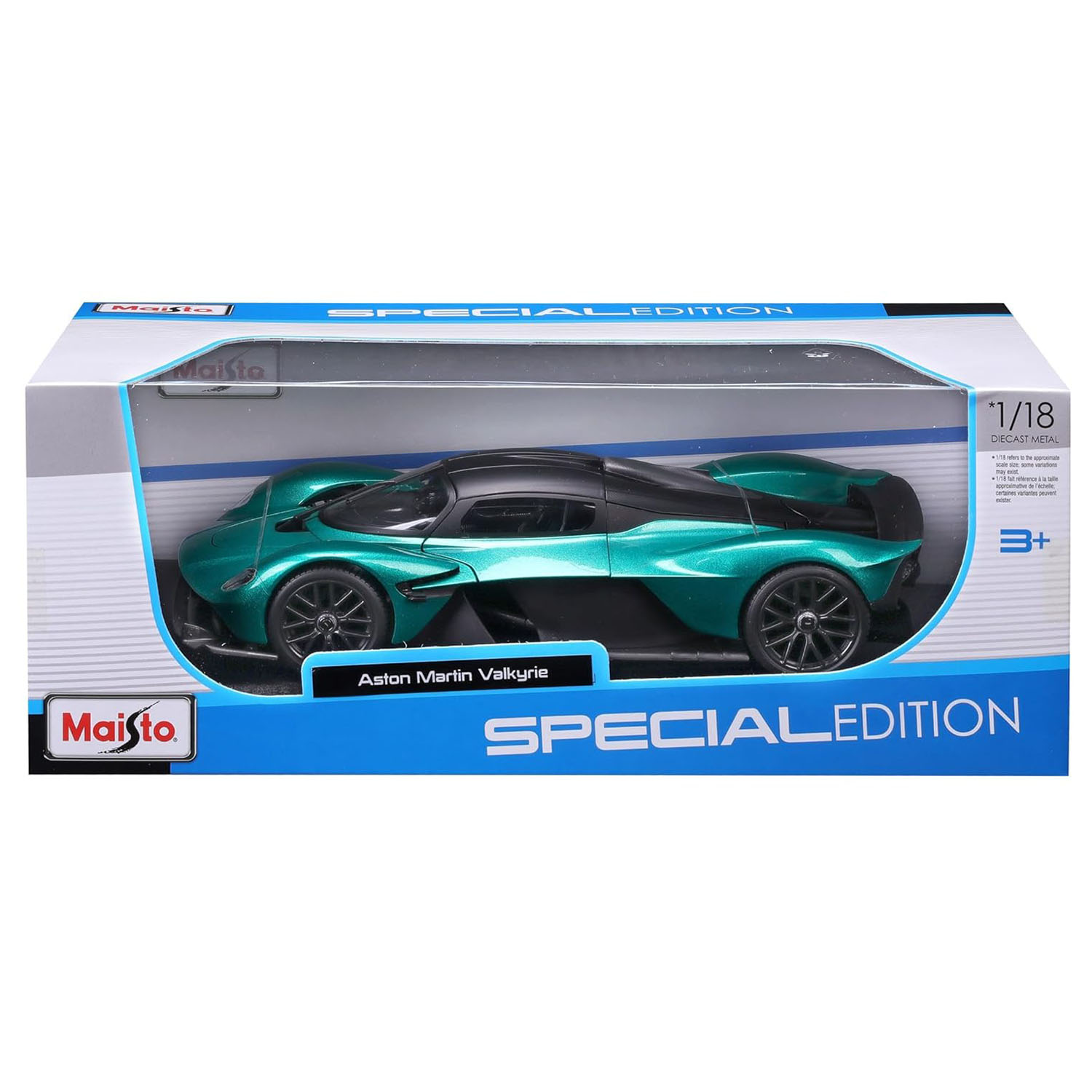 Maisto 1:18 2022 Aston Martin Valkyrie Model Araba 31465 - Yeşil