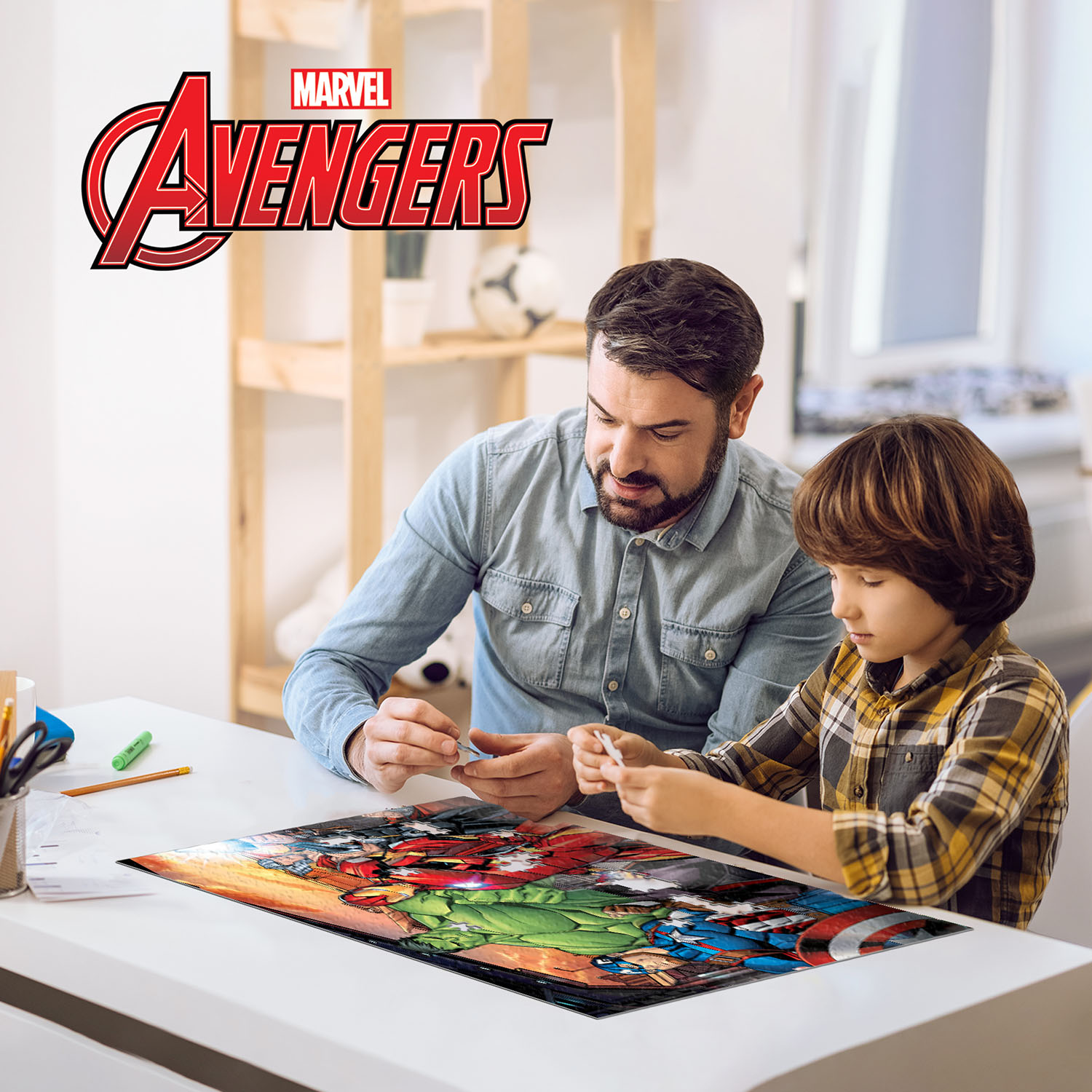 Prime 3D Marvel Avengers Çift Taraflı Puzzle 200 Parça 37551