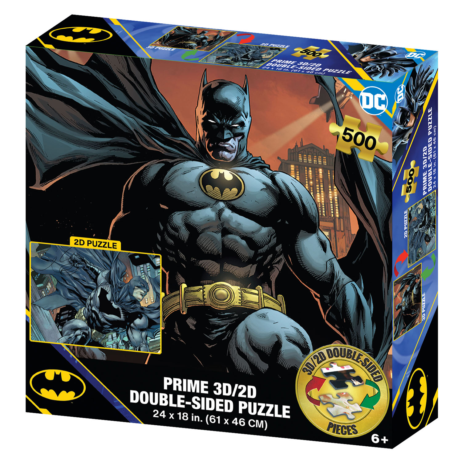 Prime 3D DC Comics Batman Çift Taraflı Puzzle 500 Parça 37581
