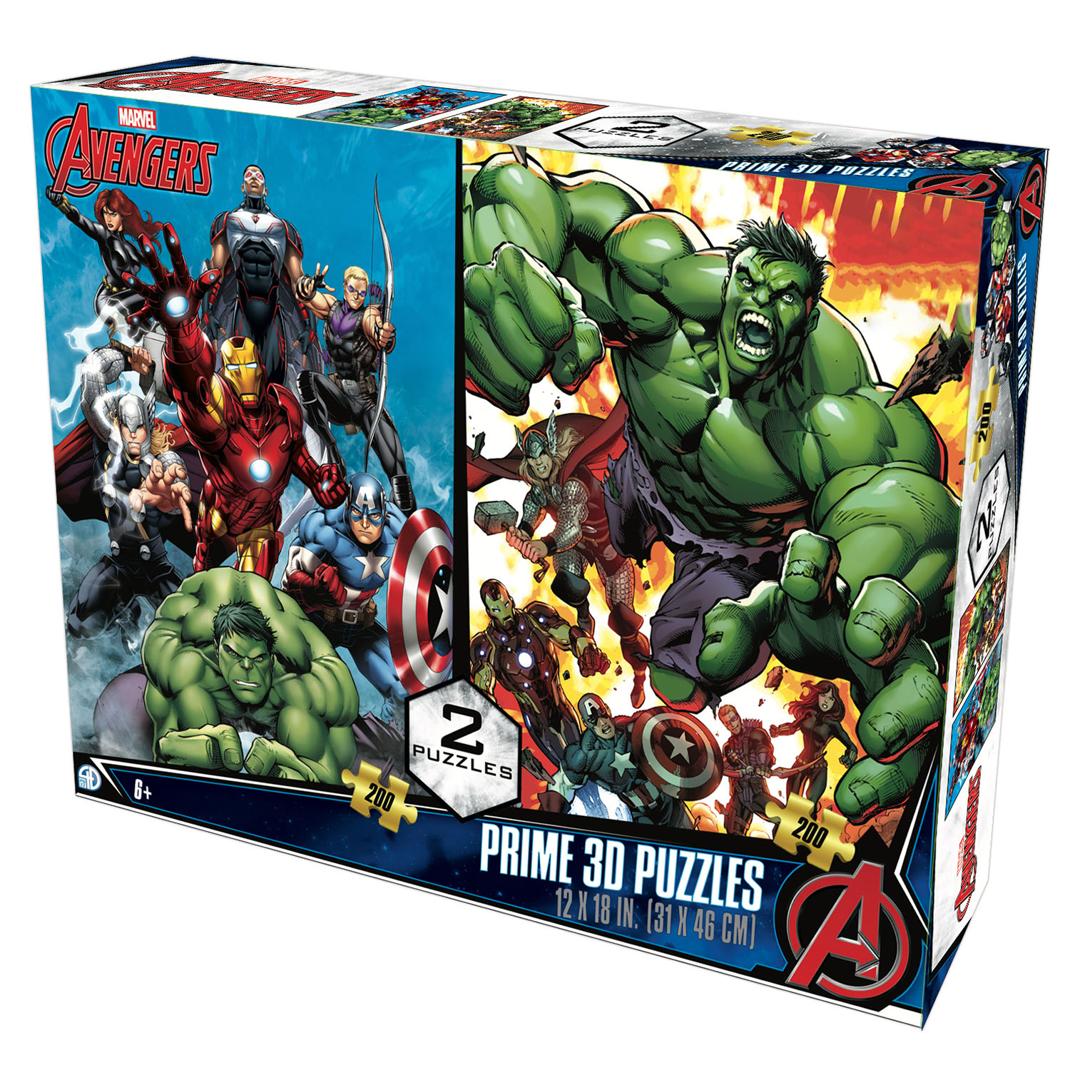 Prime 3D Marvel Avengers İkili Puzzle 200 Parça 10227