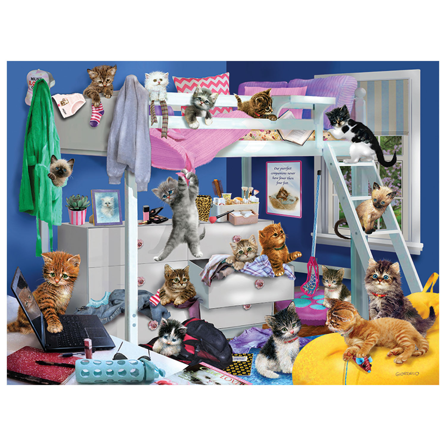 Prime 3D Giordano Yatak Odası Kedileri Puzzle 300 Parça 12236