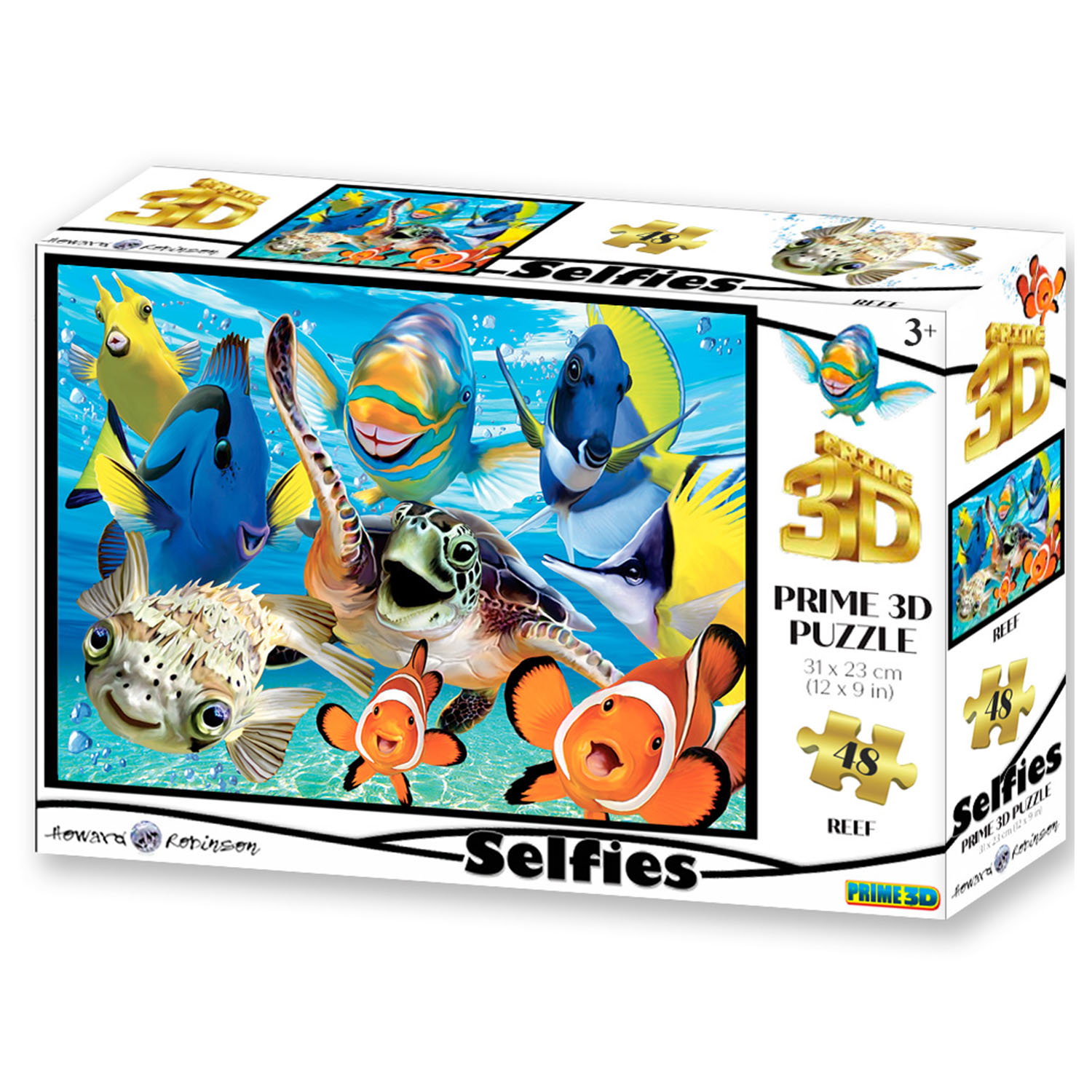 Prime 3D Deniz Canlıları Selfie Puzzle 48 Parça 20606