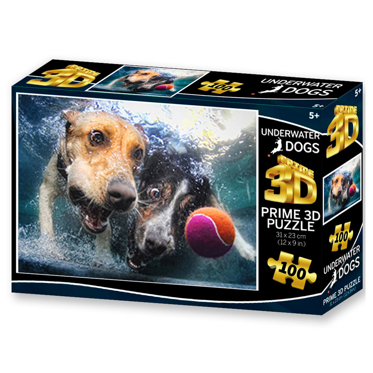 Prime 3D Su Altında Köpekler Puzzle 100 Parça 20529
