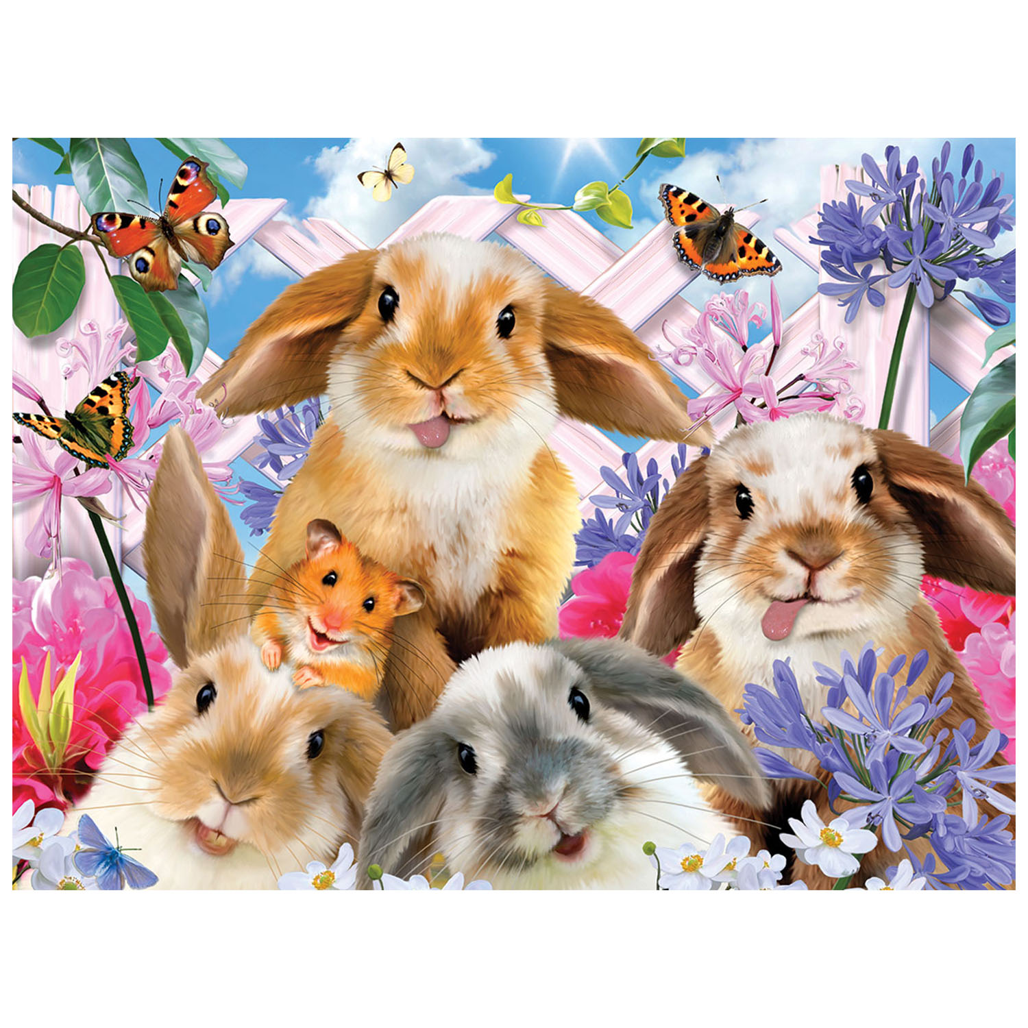 Prime 3D Pet ve Tavşan Selfie Çift Taraflı Puzzle 100 Parça 15053