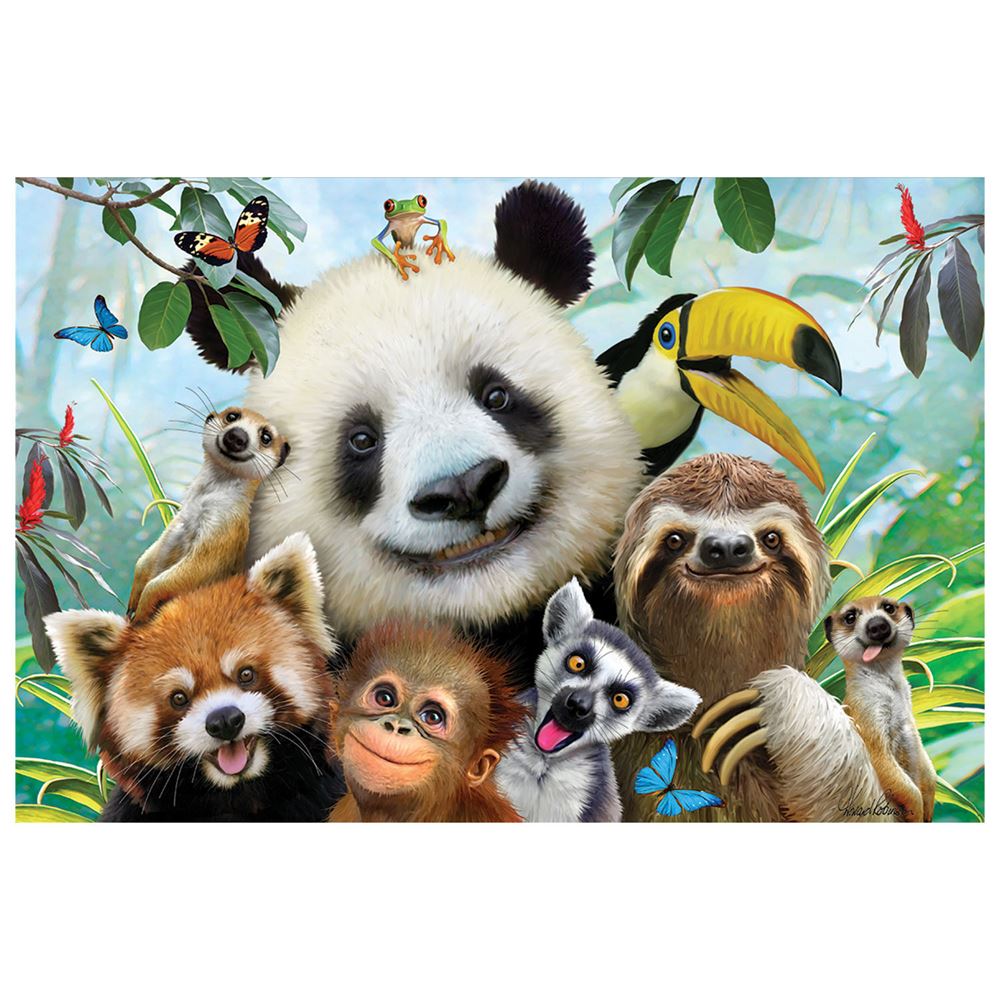 Prime 3D Sevimli Hayvanlar Selfie Çift Taraflı Puzzle 200 Parça 3