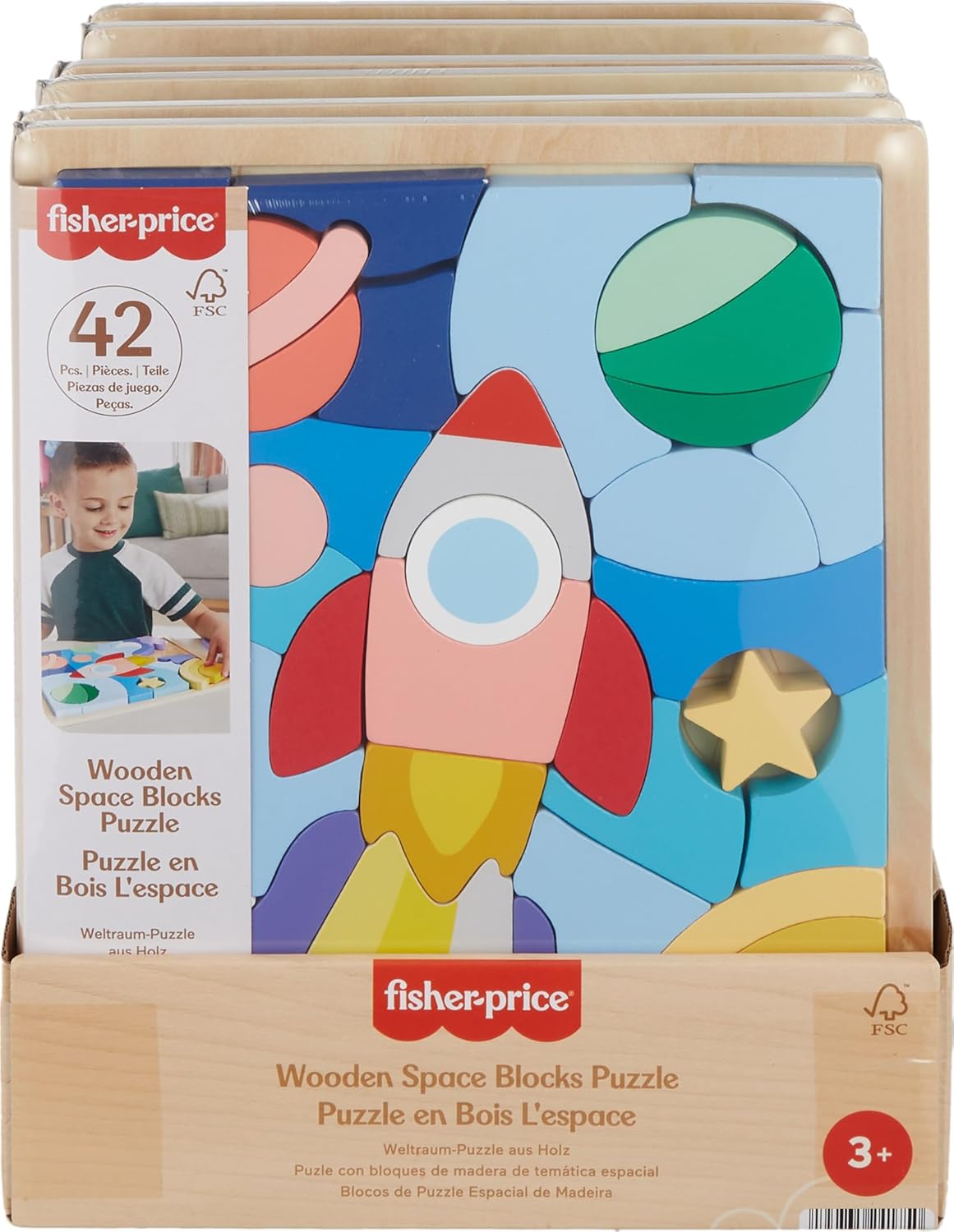 Fisher-Price Ahşap Uzay Yapboz HXY42