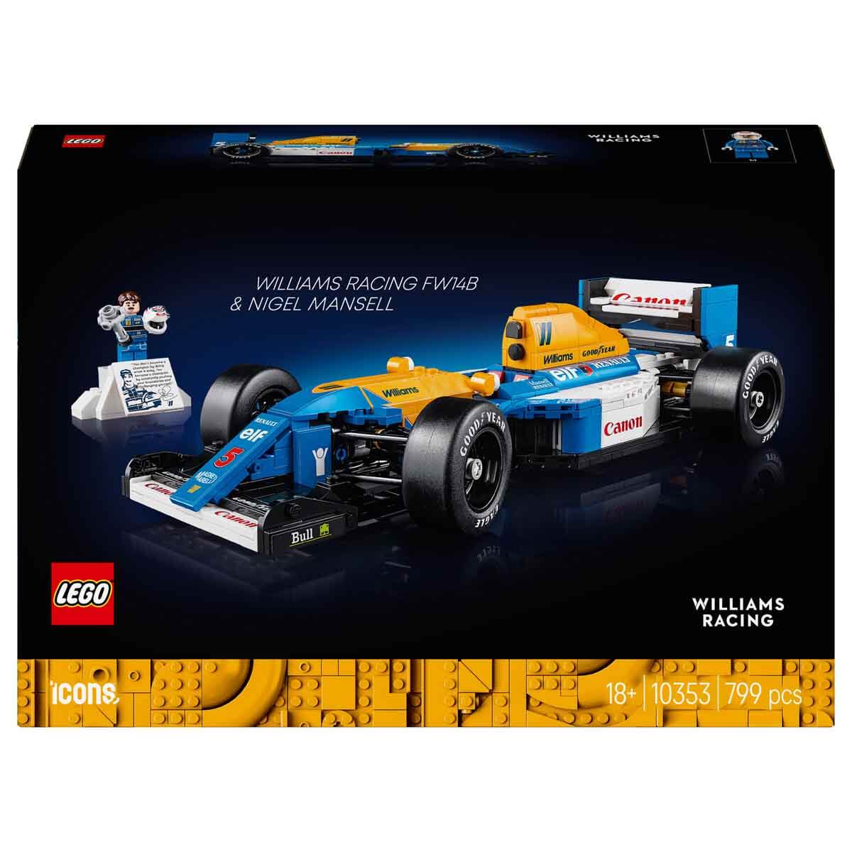 LEGO Icons Williams Racing FW14B ve Nigel Mansell 10353