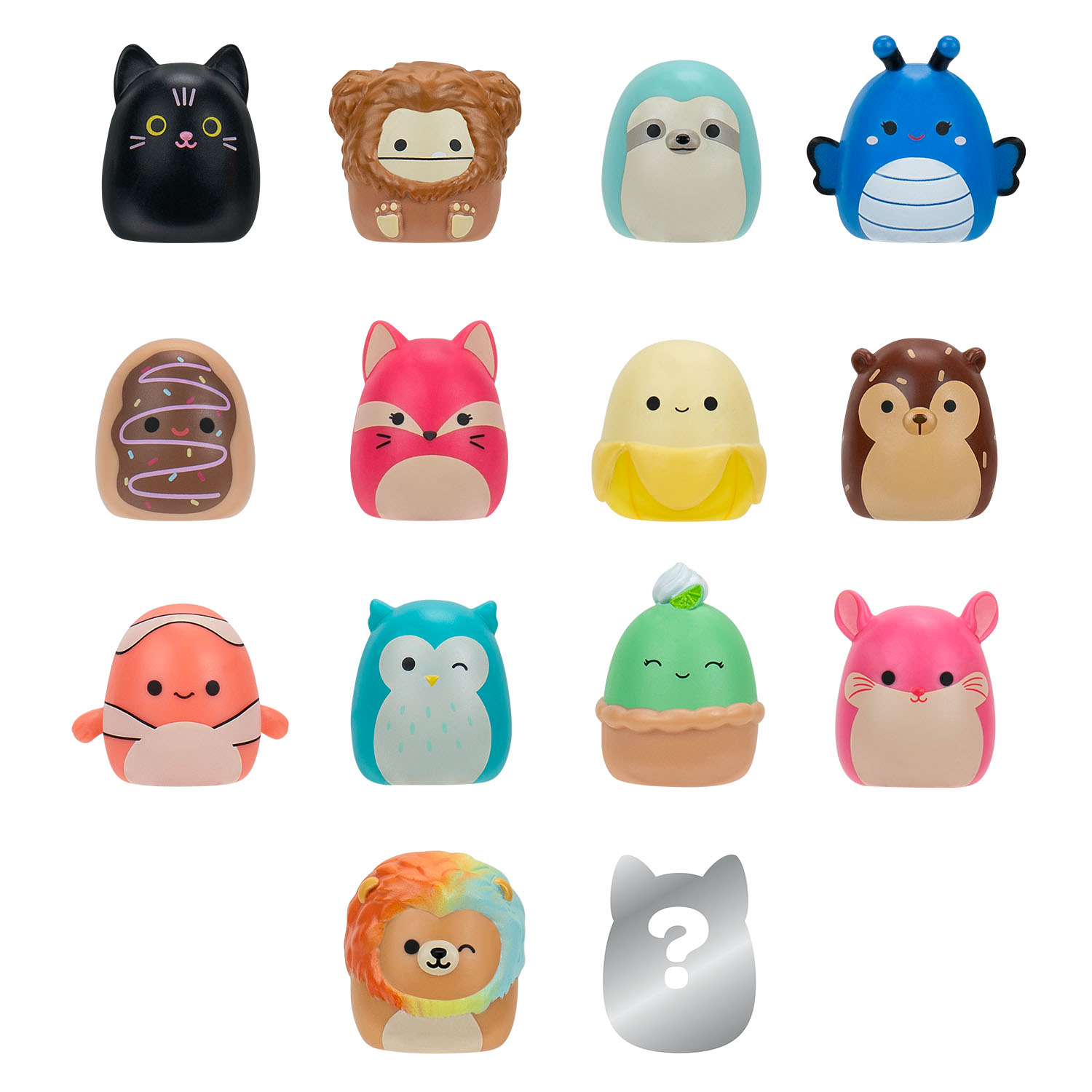 Squish-a-longs 14 Figür + Yüzük Set Seri 1 AL0029