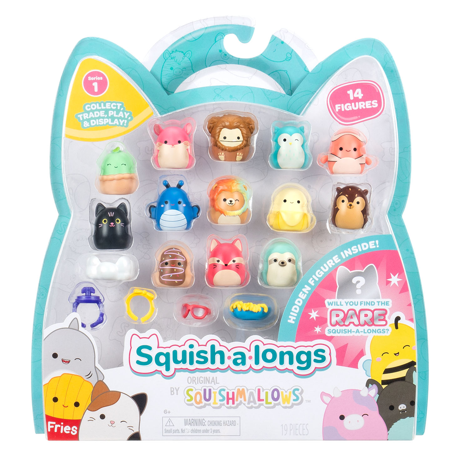 Squish-a-longs 14 Figür + Yüzük Set Seri 1 AL0029