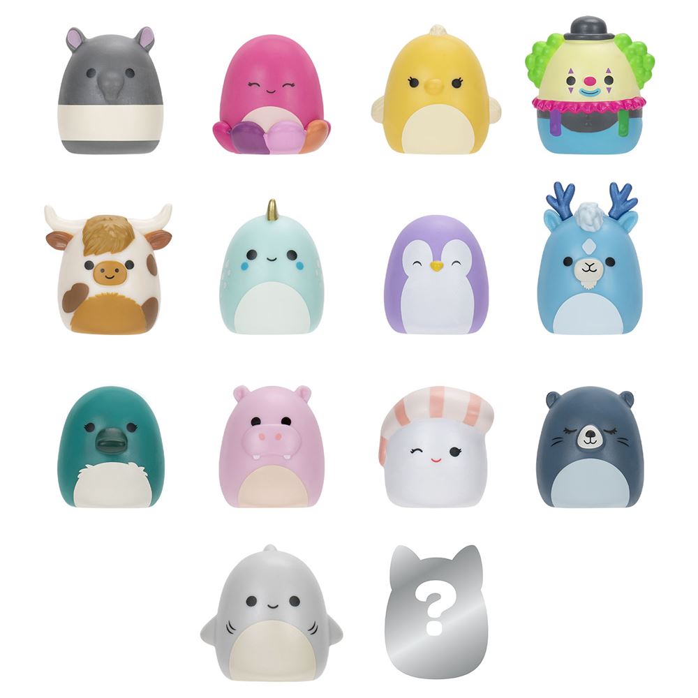 Squish-a-longs 14 Figür + Yüzük Set Seri 2 AL0030