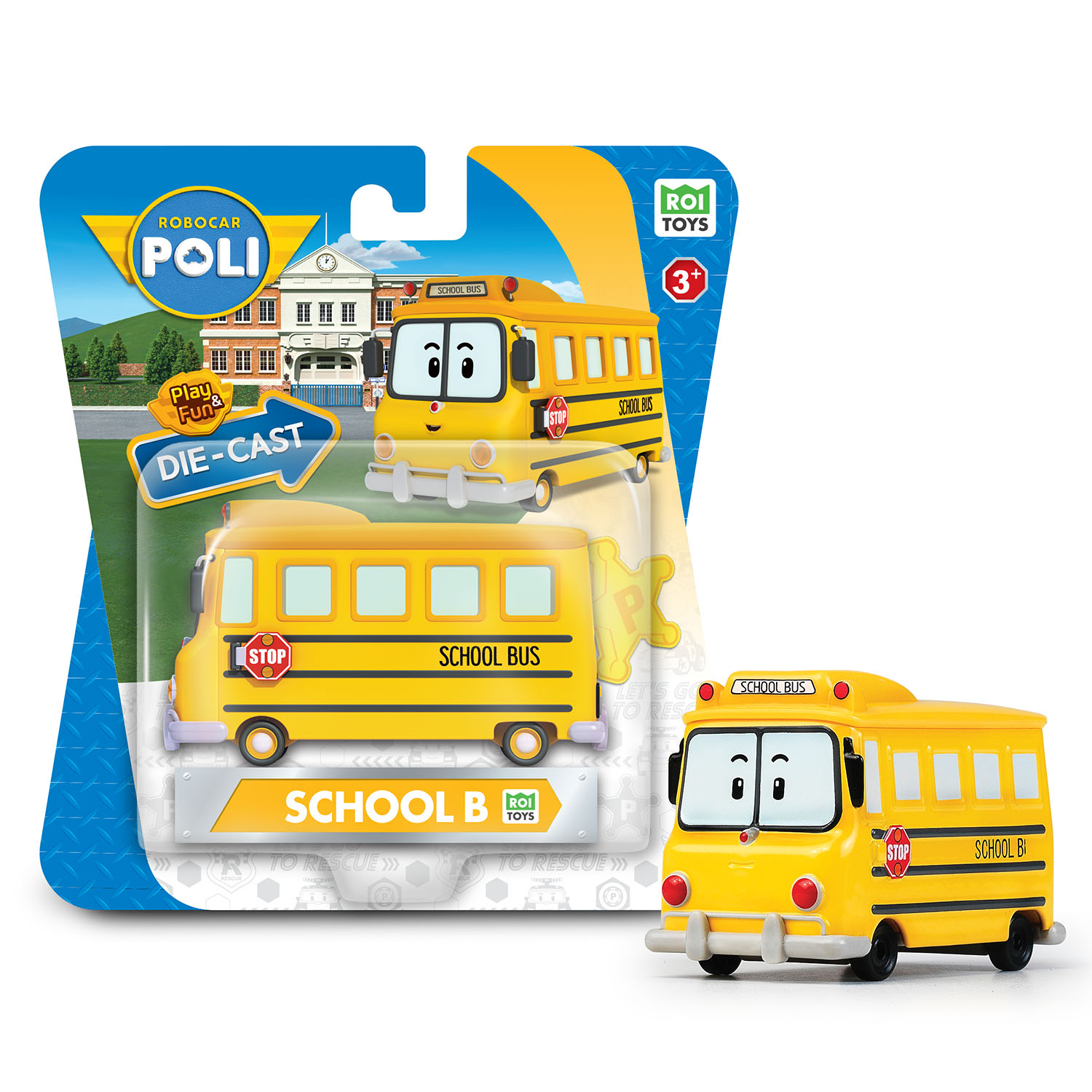 Robocar Poli Metal Araç Karakter Figürler - School B 83174