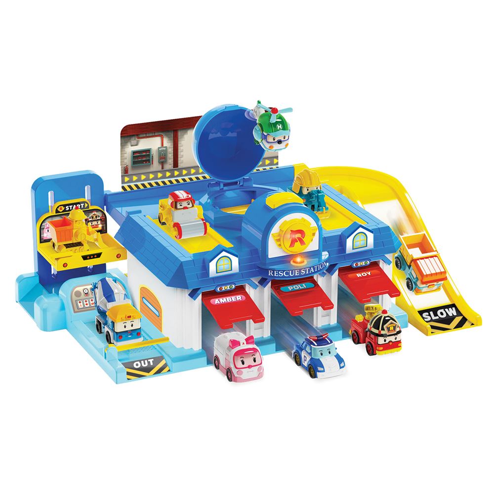 Robocar Poli Let's Go Ana Merkez Oyun Seti ve Poli Figür 0664
