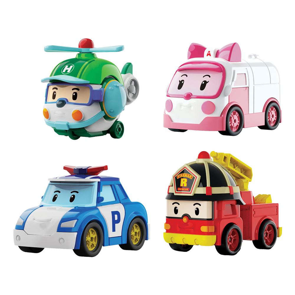 Robocar Poli Mini Kasabanın Kurtarma Araçları 4'lü Set 0760