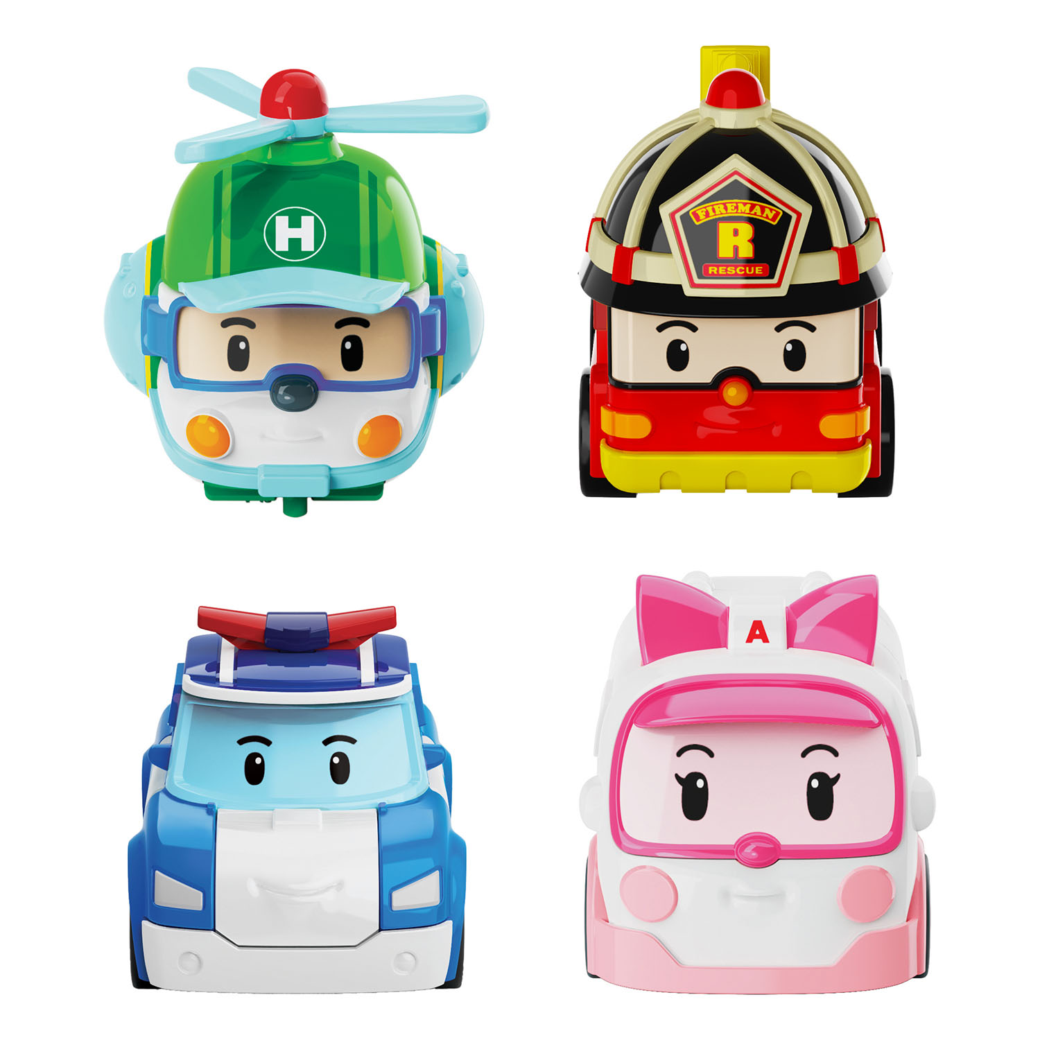 Robocar Poli Mini Kasabanın Kurtarma Araçları 4'lü Set 0760