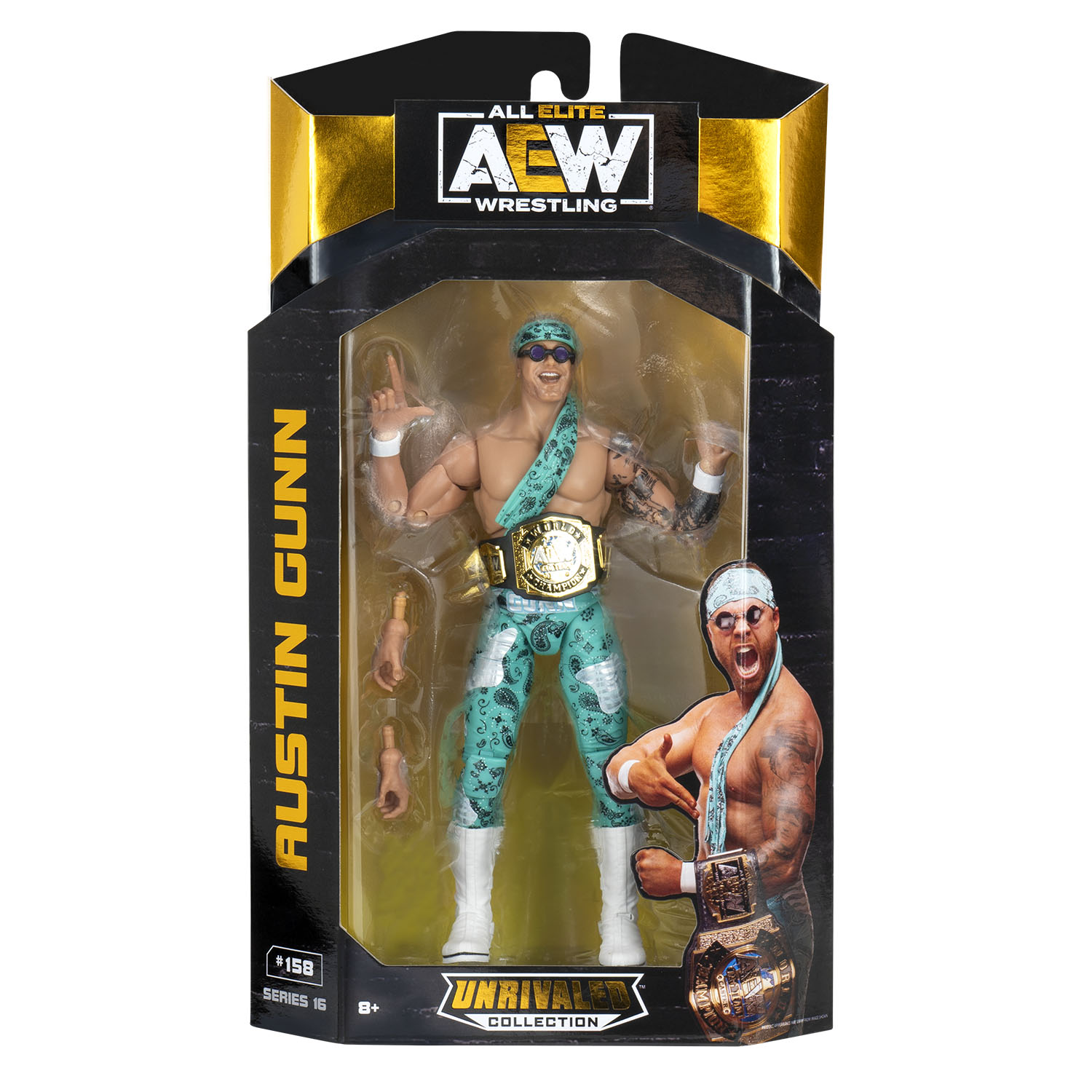 AEW Karakterleri Model Aksiyon Figürler S16 Austin Gunn 158