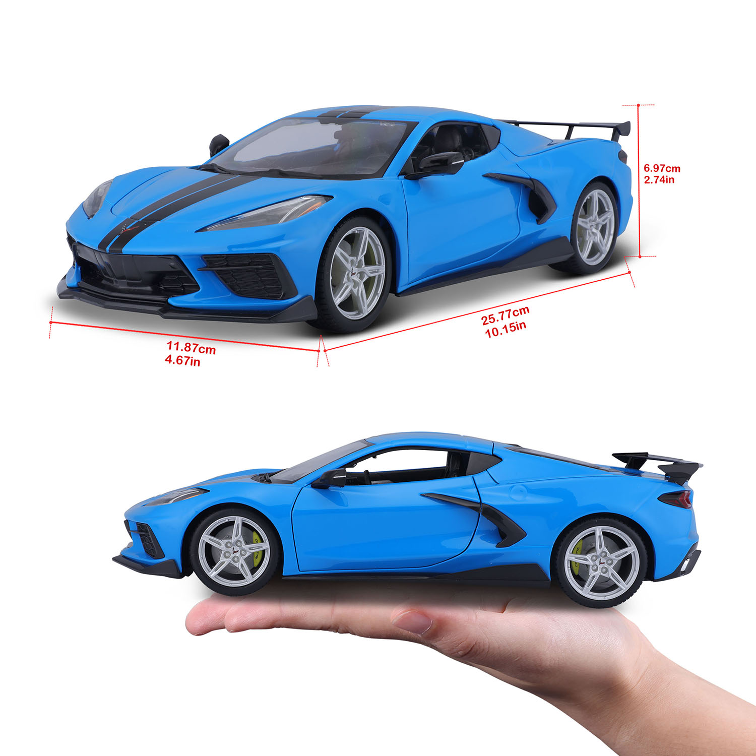 1:18 2020 Chevrolet Corvette Stingray Coupe 31455 - Mavi