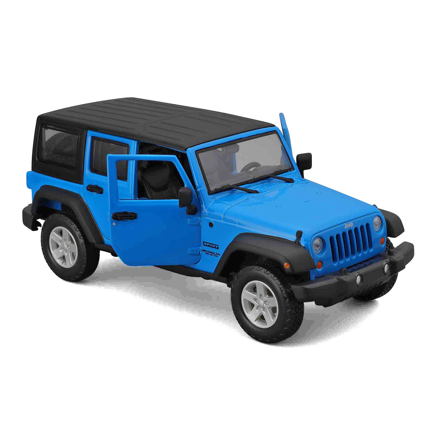 1:24 2015 Jeep Wrangler Unlimited Model Araba 31268 - Mavi