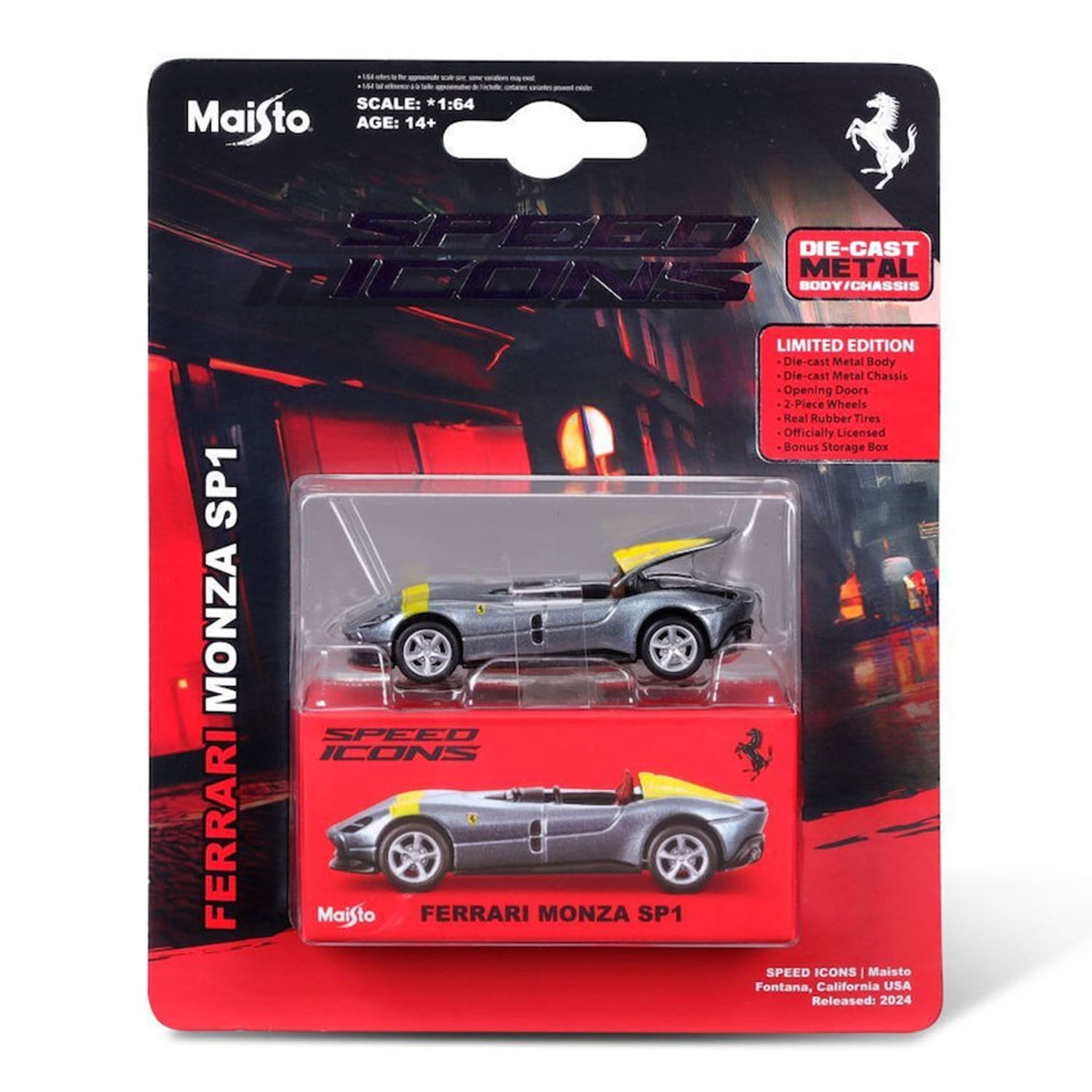 1:64 Speed Icons - Ferrari Monza SP1 Gümüş