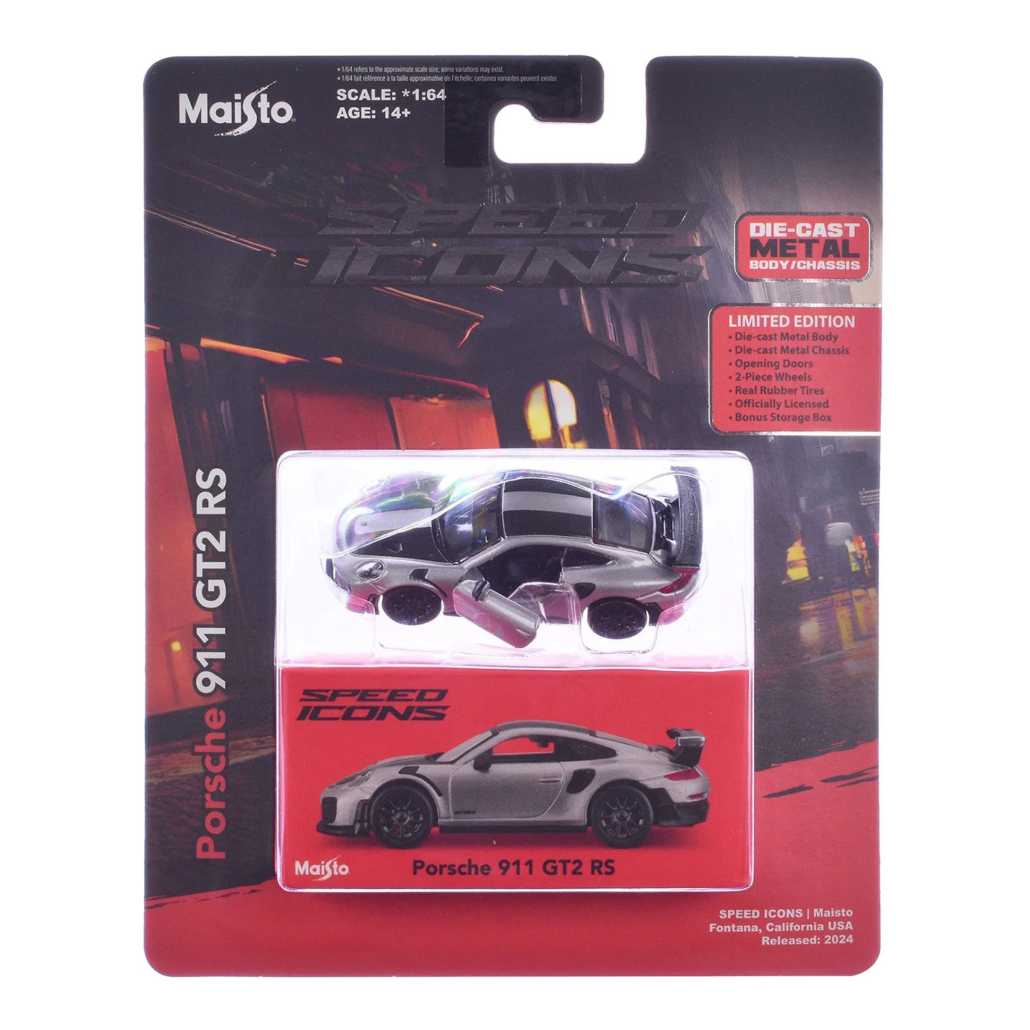 1:64 Speed Icons - Porsche 911 GT2 RS Metalik Gri