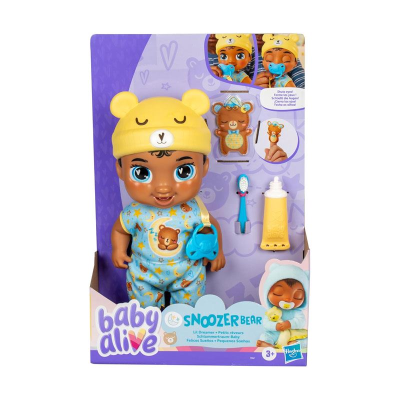 Baby Alive Lil Dreamer Snoozer Bear Sleepy Bebek F9967