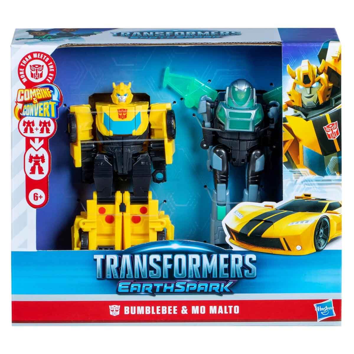 Transformers Earthspark Bumblebee ve Mo Malto Dönüşen Figür Seti