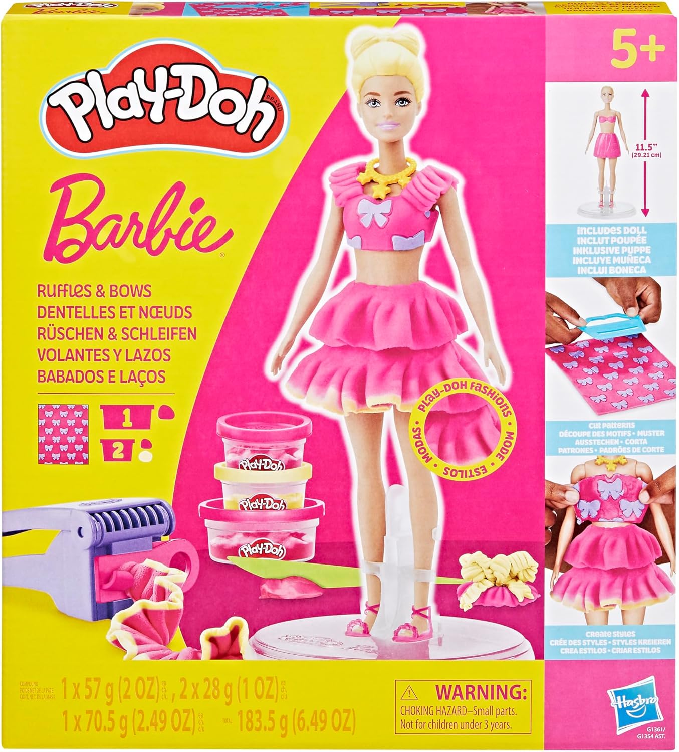 Play-Doh Barbie Fırfırlar ve Fiyonklar Oyun Seti G1361