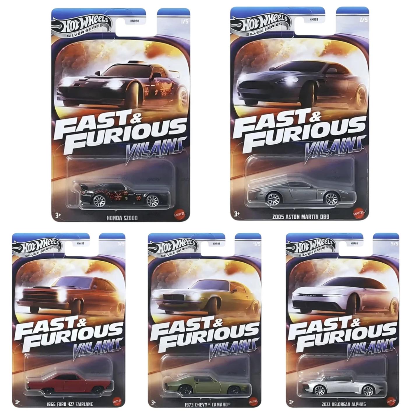 Hot Wheels 1:64 Fast & Furious Temalı Arabalar 5'li Set 979J
