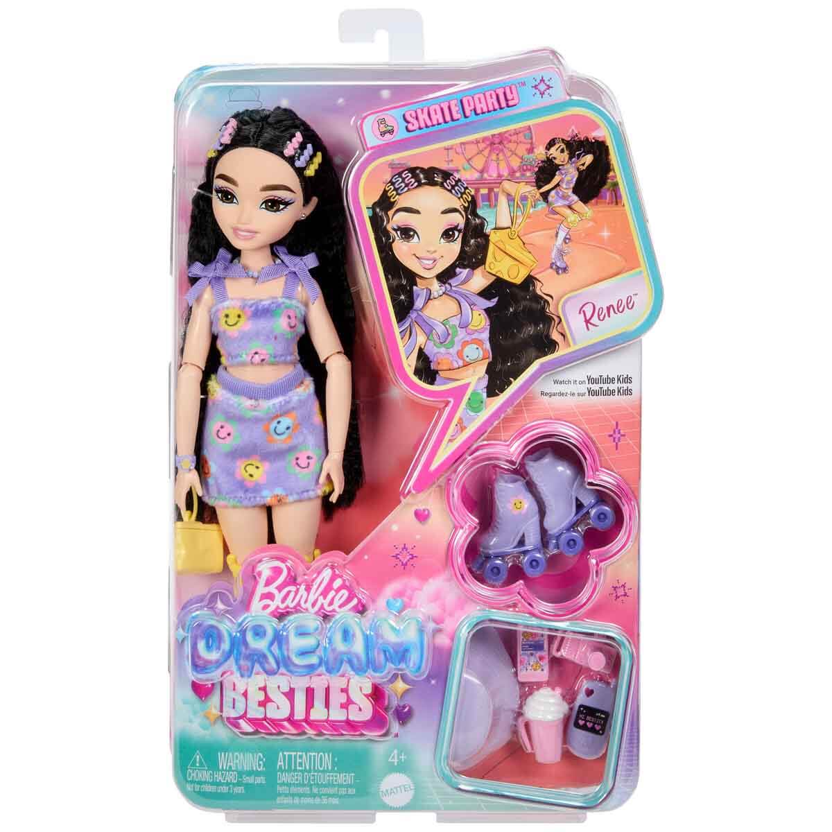 Barbie Dream Besties Paten Partisi Renee Bebek ve Aksesuarları JF