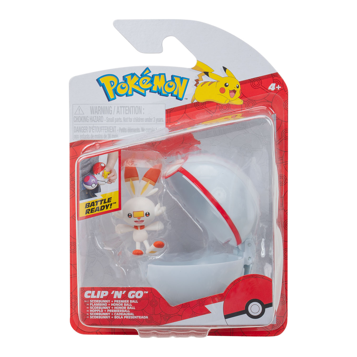Pokemon Clip 'N' Go Scorbunny Figür PKW3642