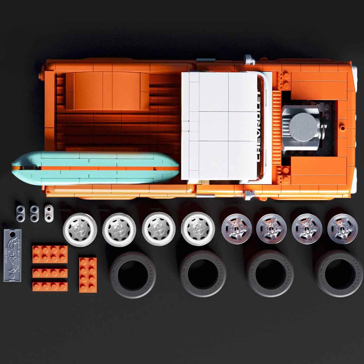 Hot Wheels Elite Serisi Custom 1962 Chevy Pickup Yapım Seti JFT20