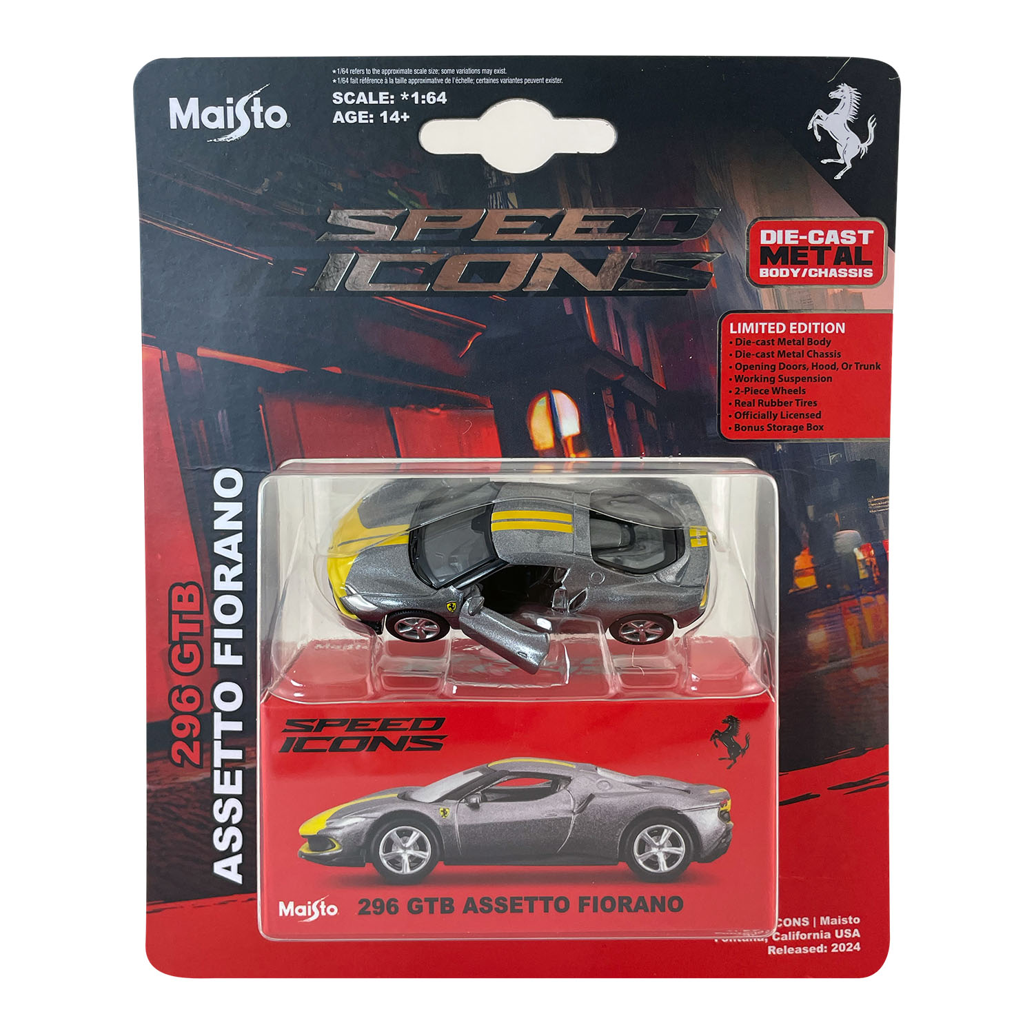 1:64 Speed Icons - 296 GTB Assetto Fiorano Gri
