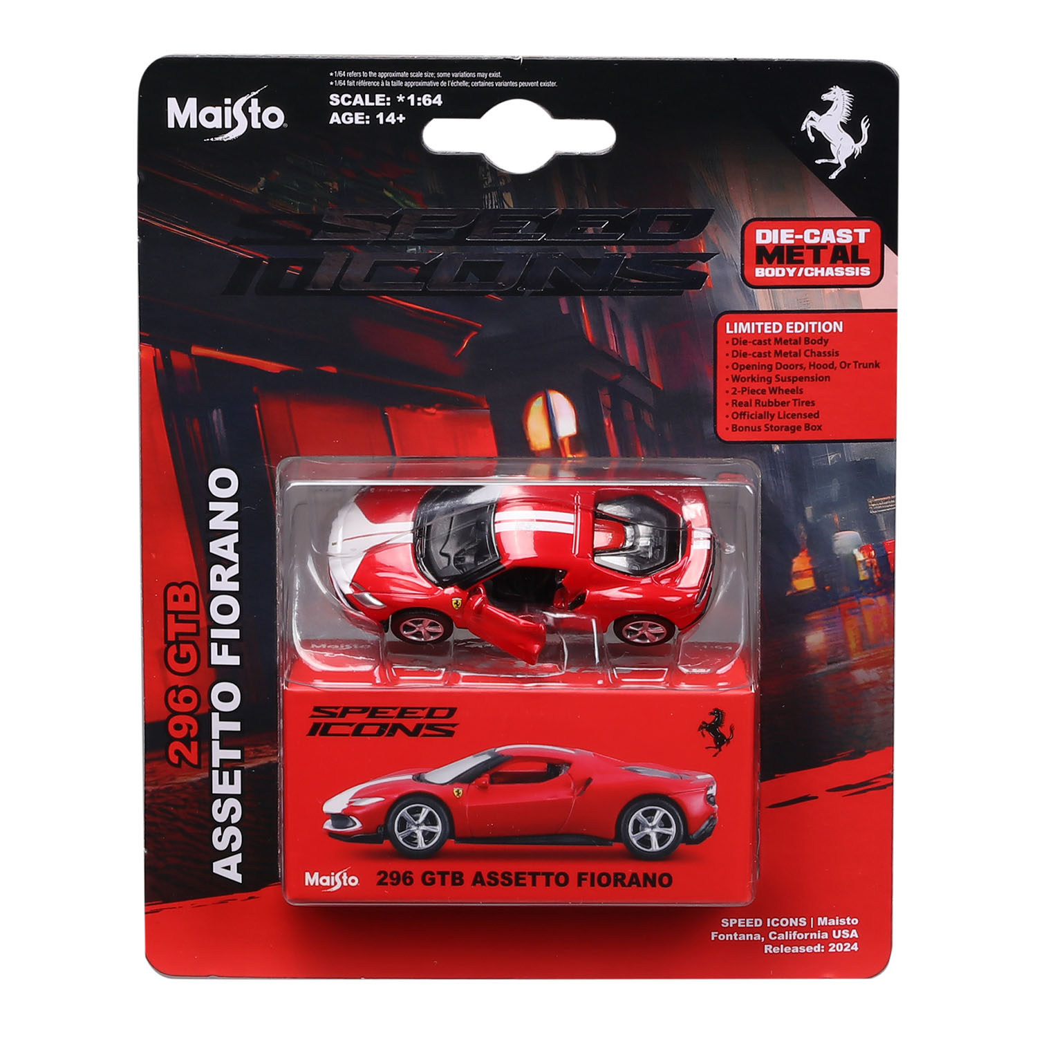 1:64 Speed Icons - 296 GTB Assetto Fiorano Kırmızı