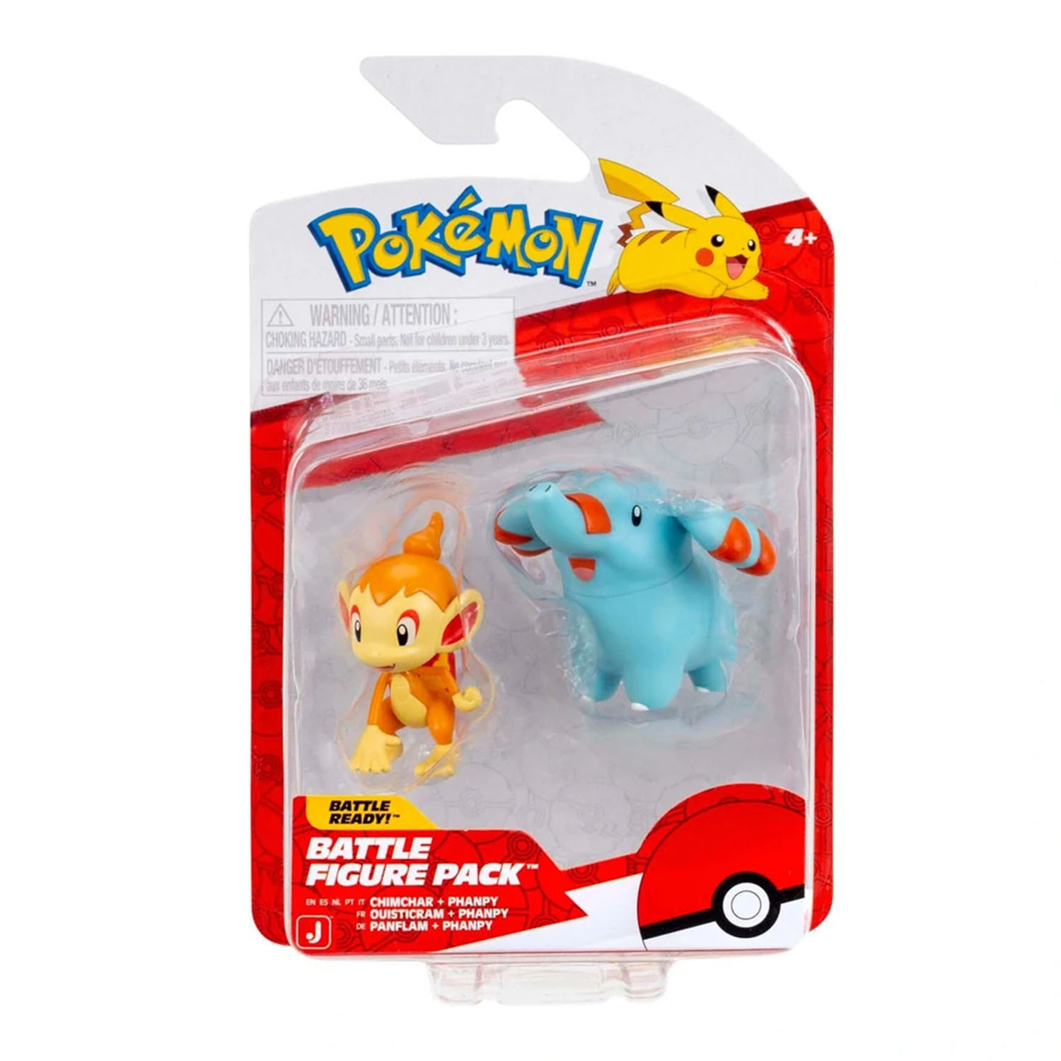 Pokemon Battle Figürler PKW4063 - Chimchar ve Phanpy