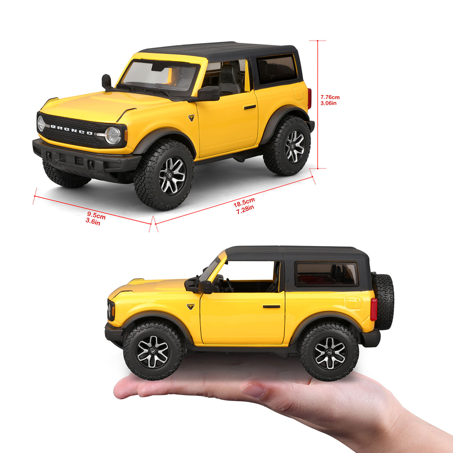 1/24 2021 Model Ford Bronco Badlands Sarı 31530-04