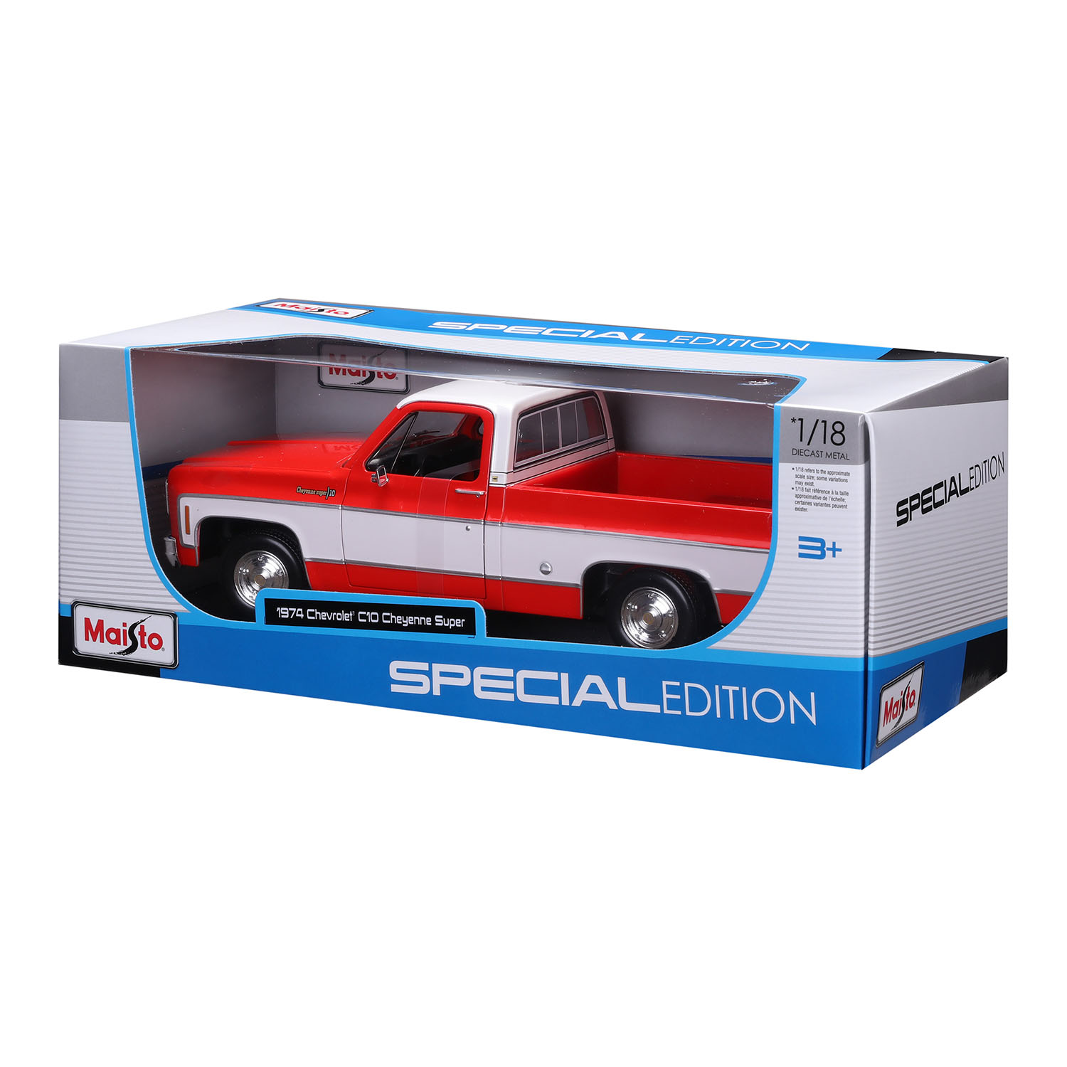 1/18 1974 Chevrolet C10 Cheyenne Super Kırmızı 31467-01