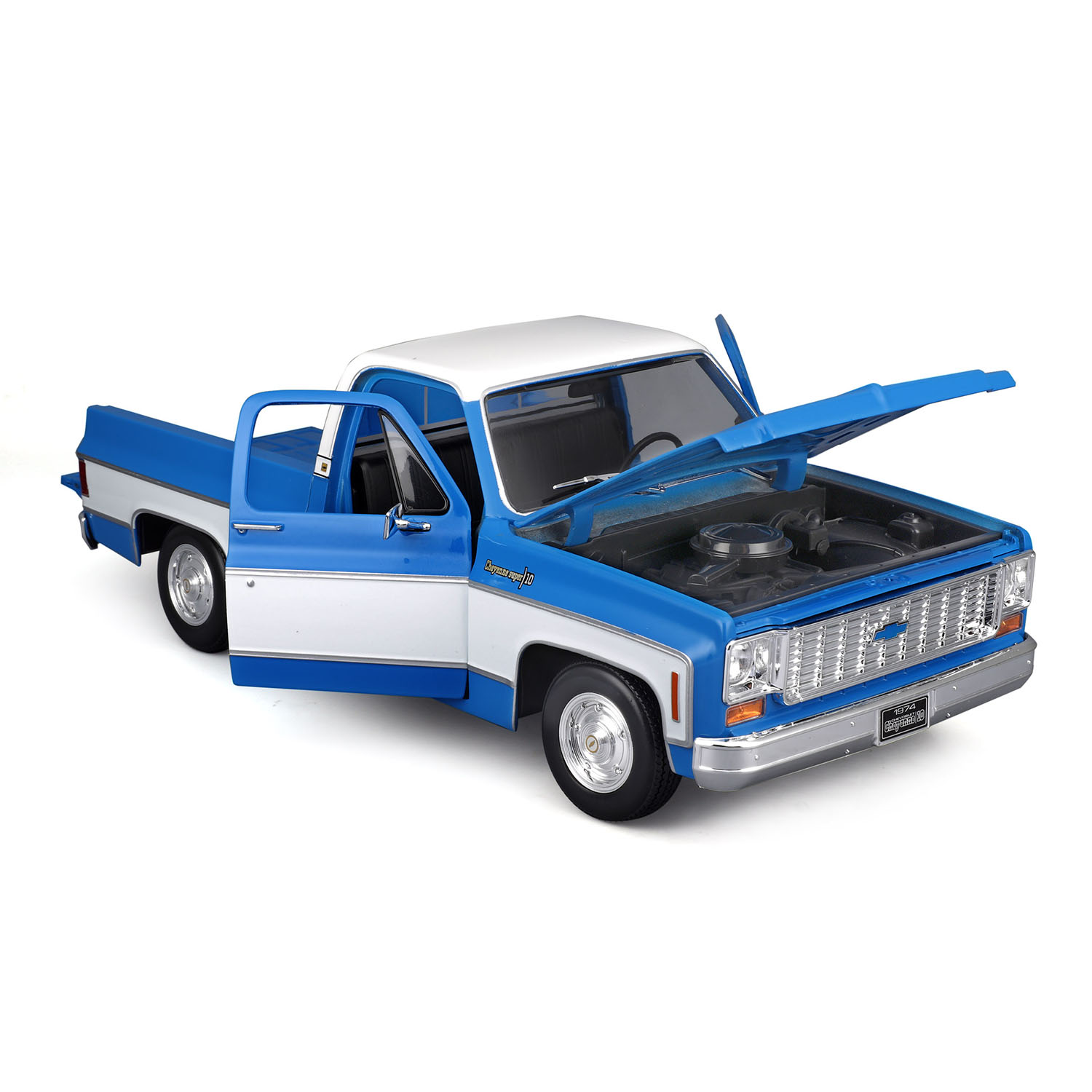 1/18 1974 Chevrolet C10 Cheyenne Super Mavi 31467-02