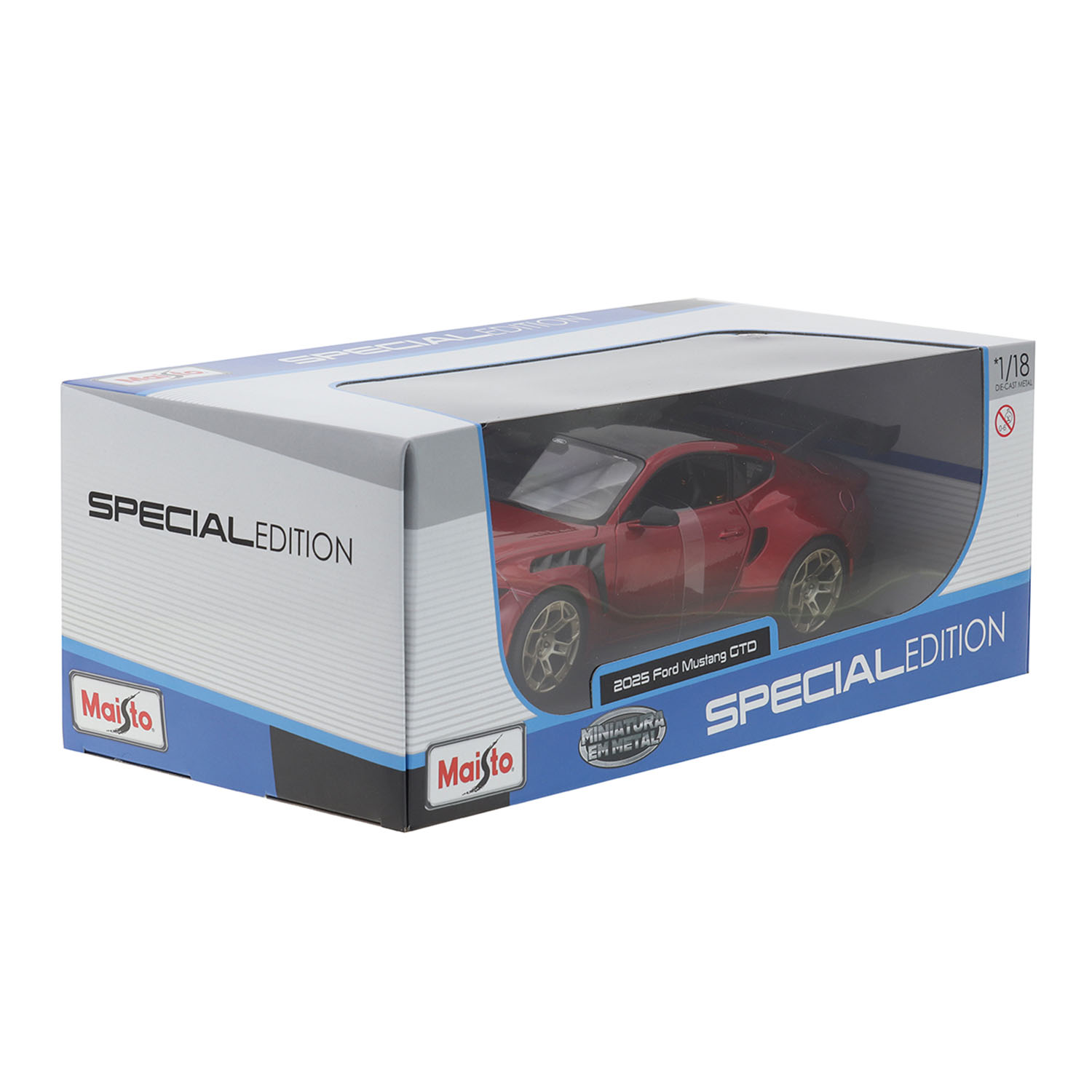 1/18 2025 Ford Mustang GTO Metalik Kırmızı 31468-02