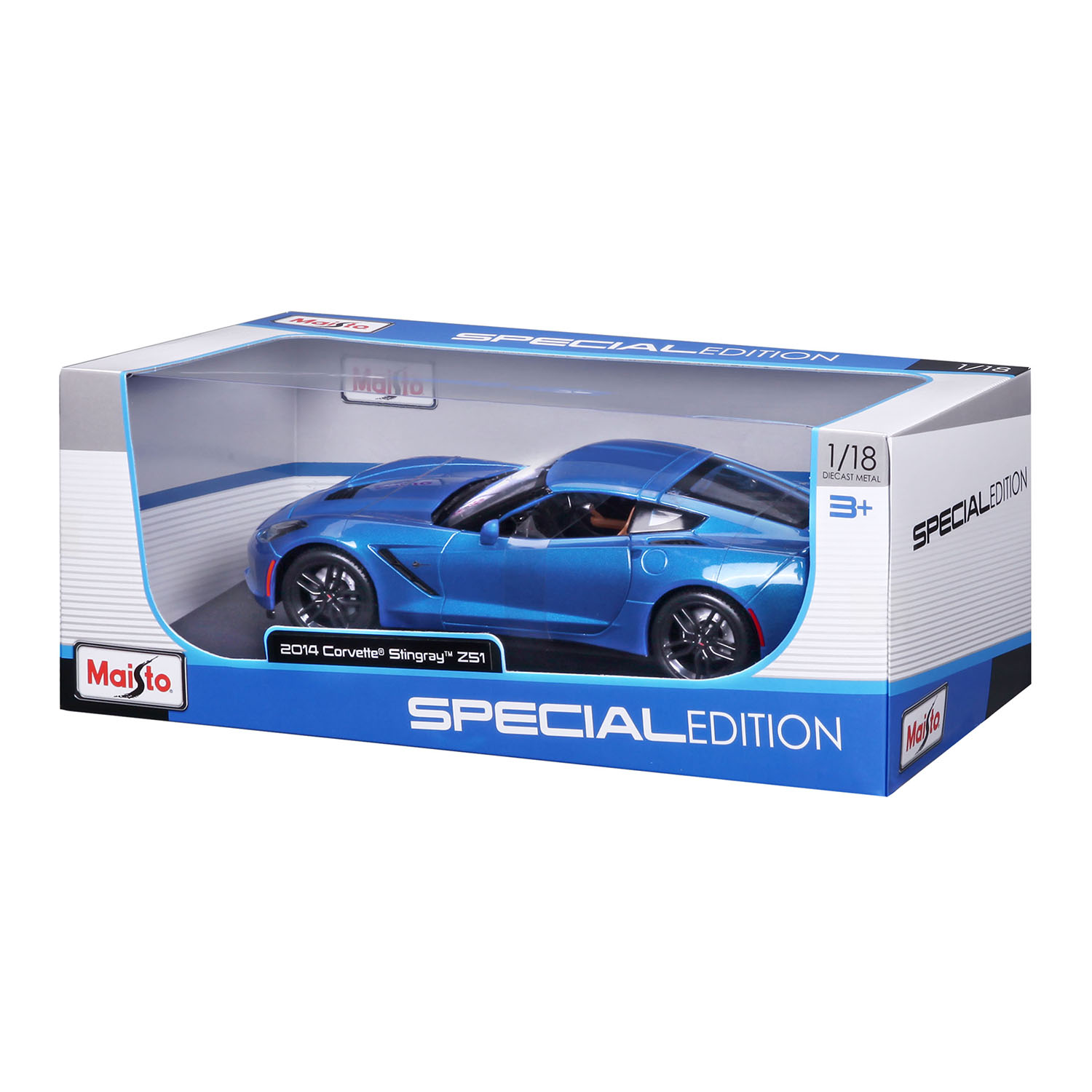 1/18 2014 Corvette Stingray Z51 Metalik Mavi 31677-02