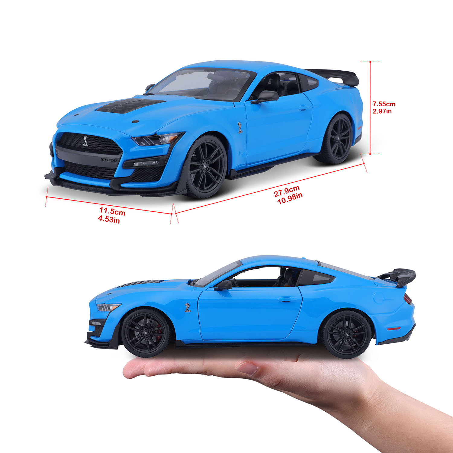 1/18 2020 Mustang Shelby GT500 Mavi 31452-03