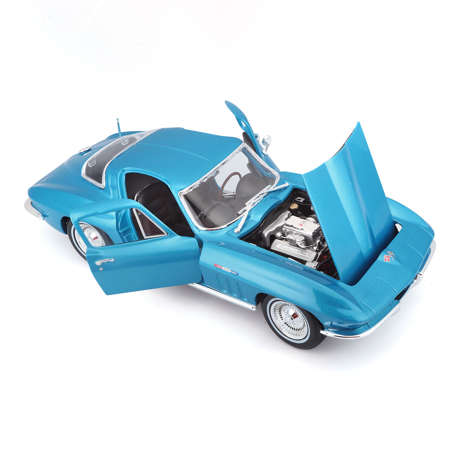 1/18 1965 Chevrolet Corvette Metalik Mavi 31640-02