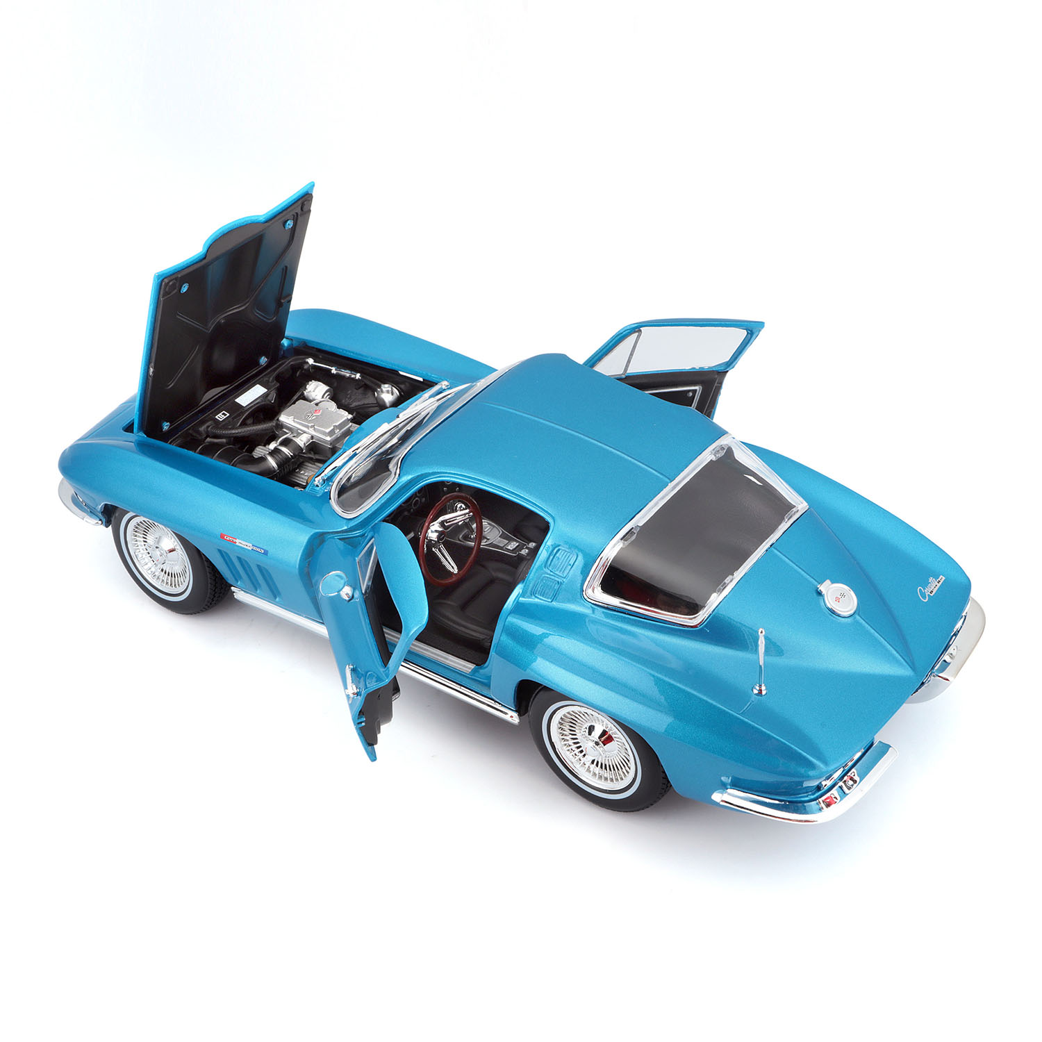 1/18 1965 Chevrolet Corvette Metalik Mavi 31640-02