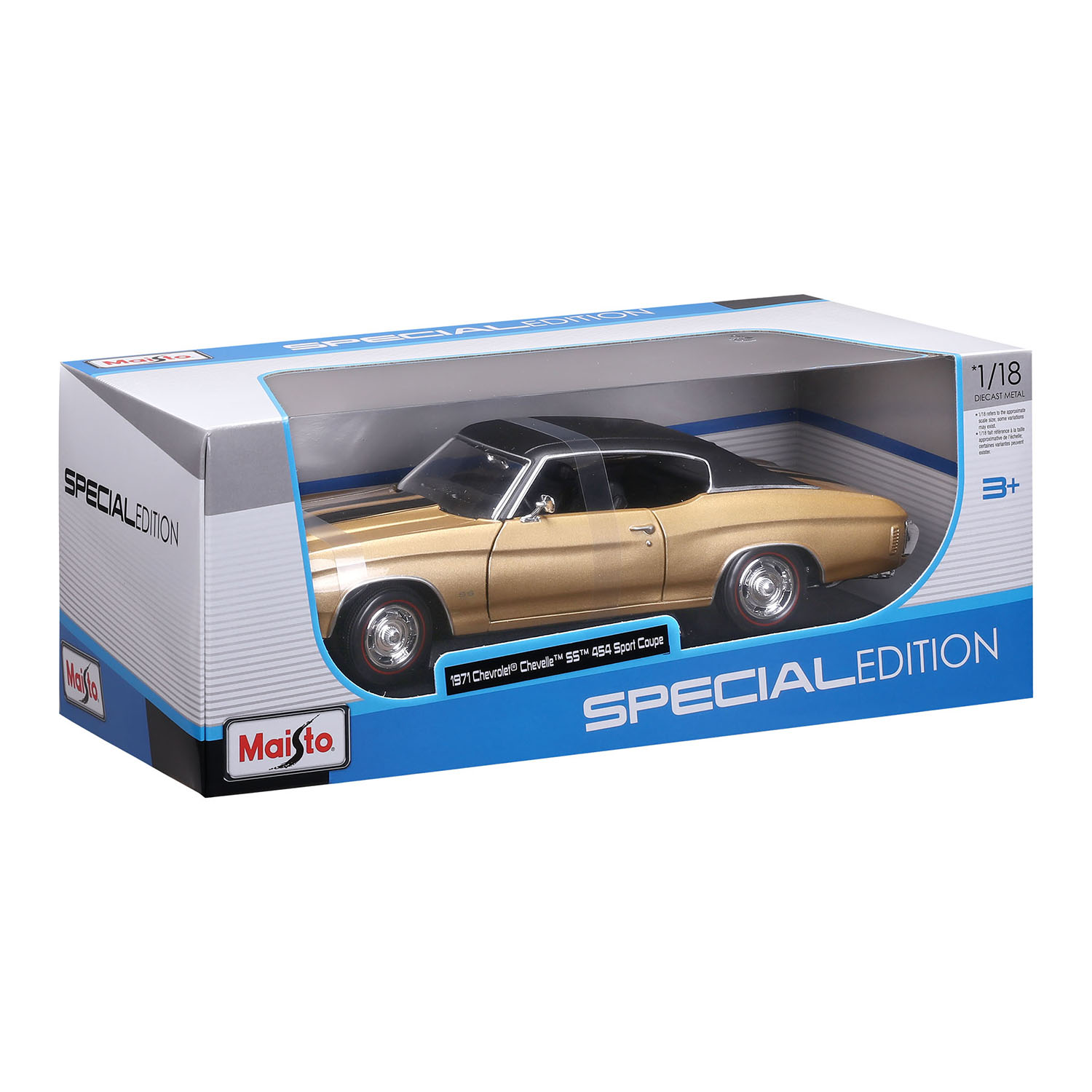 1/18 1971 Chevrolet Chevelle SS 454 Sport Coupe Altın 31890-3