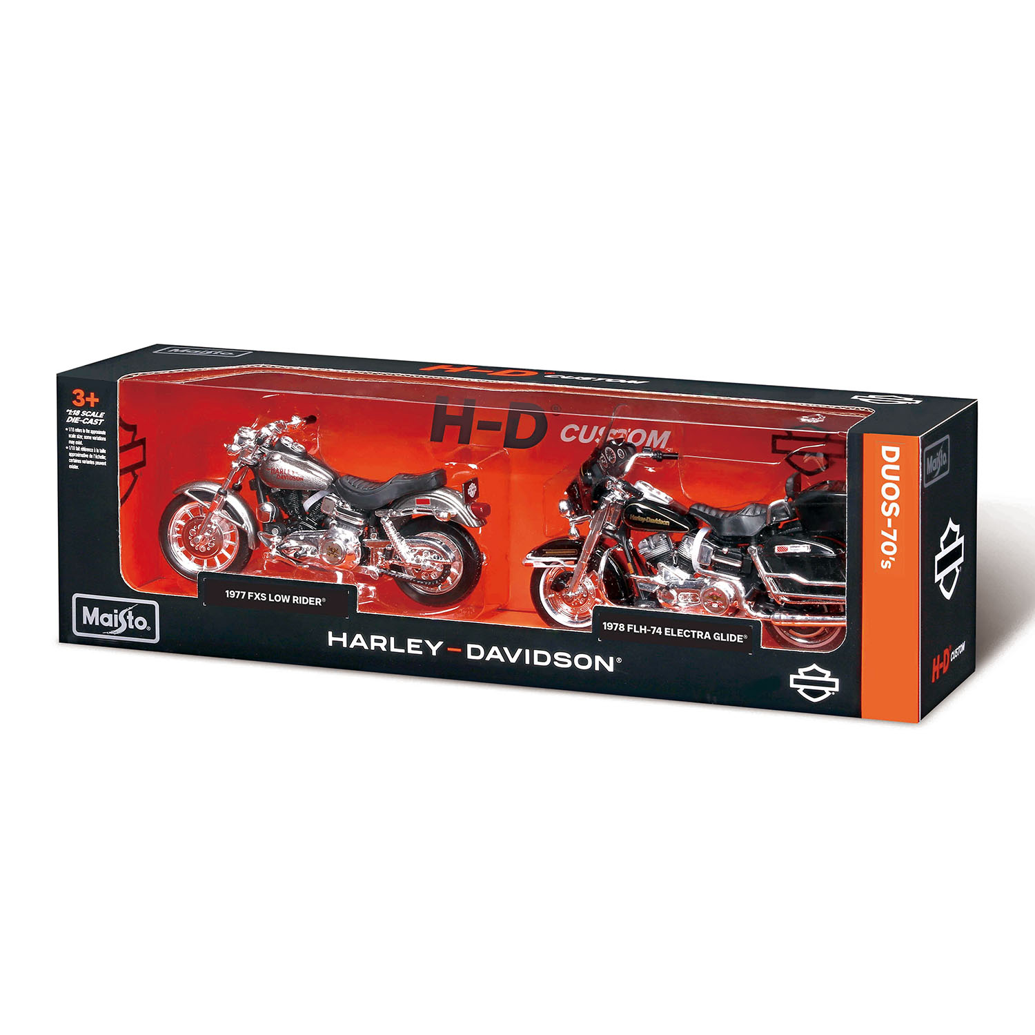 1/18 Harley-Davidson İkili Motorlar 70'ler