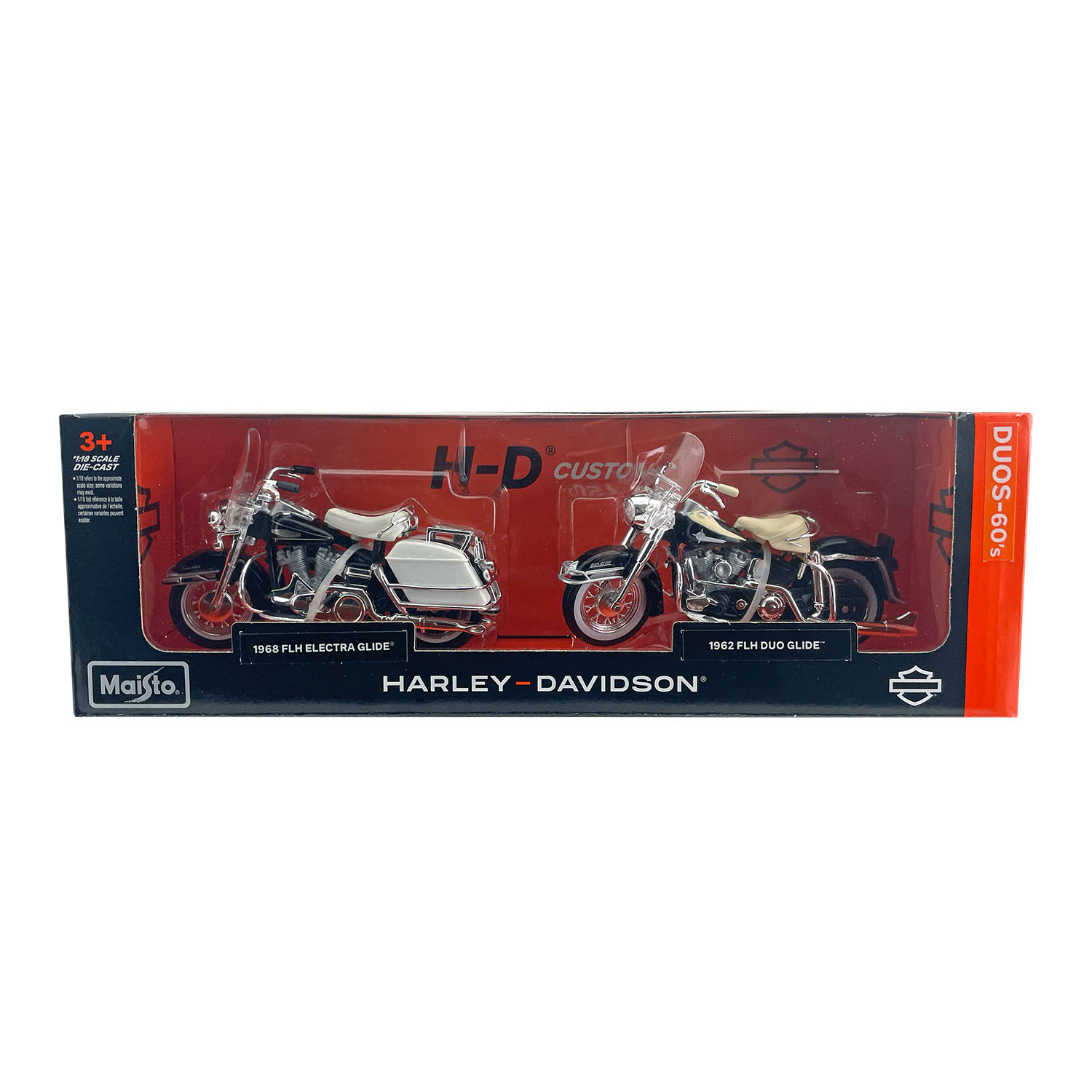 1/18 Harley-Davidson İkili Motorlar 60'lar