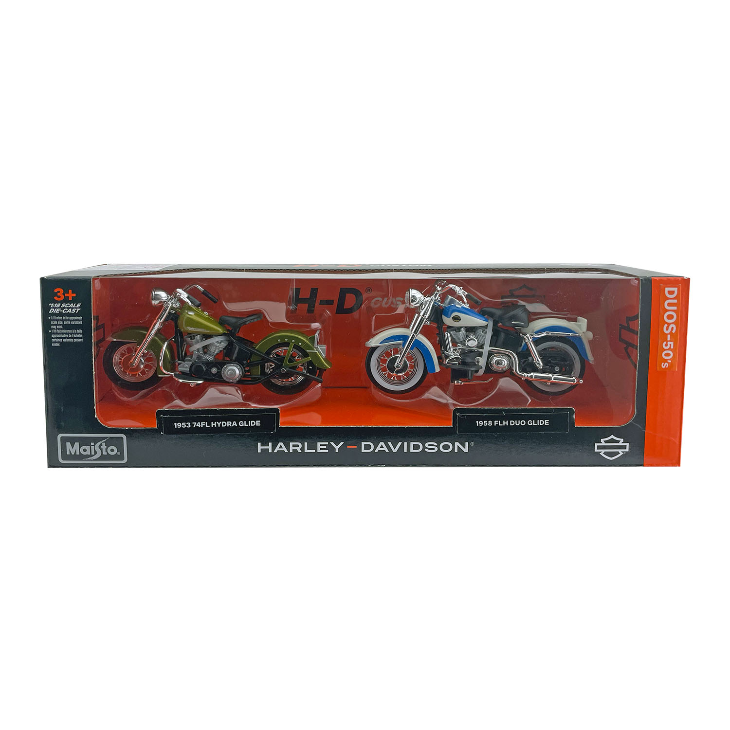 1/18 Harley-Davidson İkili Motorlar 50'ler